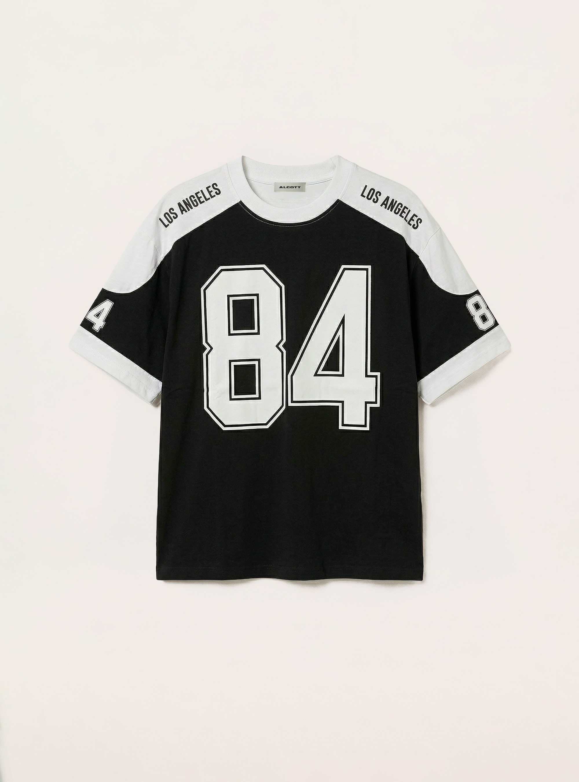 T-shirt con stampa numero, NERO