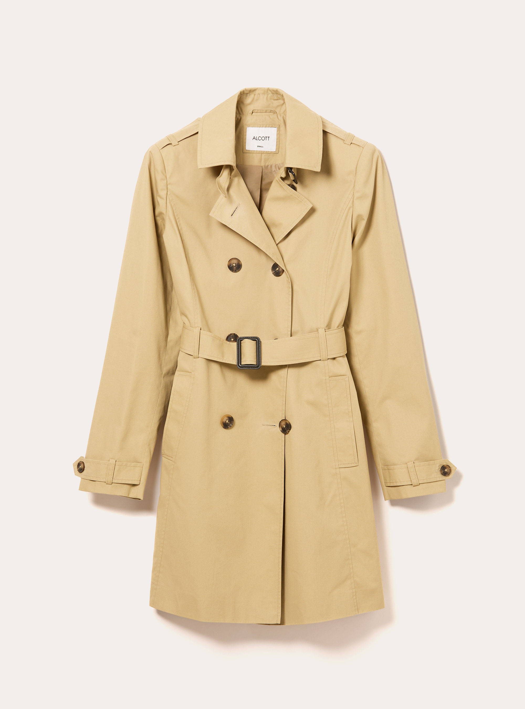 Trench souple avec ceinture, BG1 BEIGE DARK