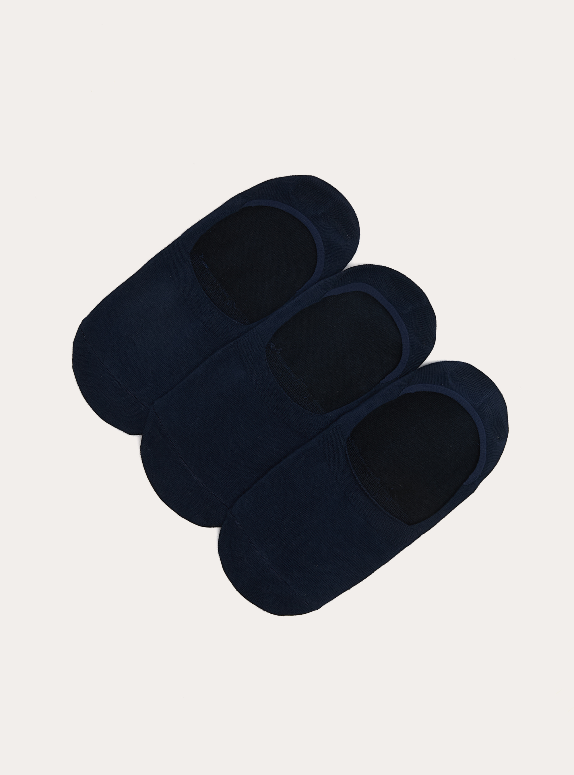 Multipack 3 Pairs of Invisible No-Show Socks, NA1 NAVY DARK