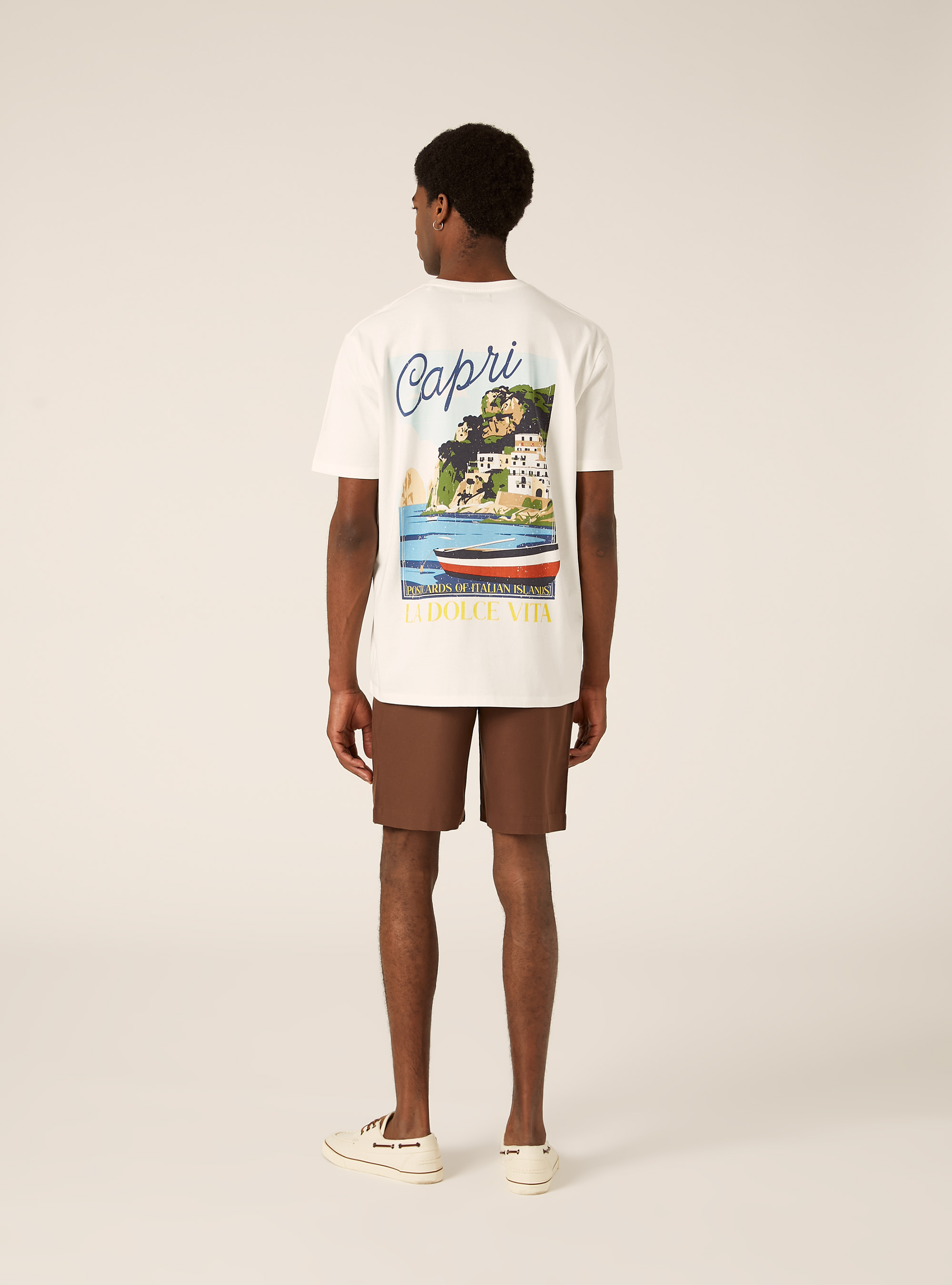 Camiseta Boxy Fit Capri Amore Mio, WH2 WHITE