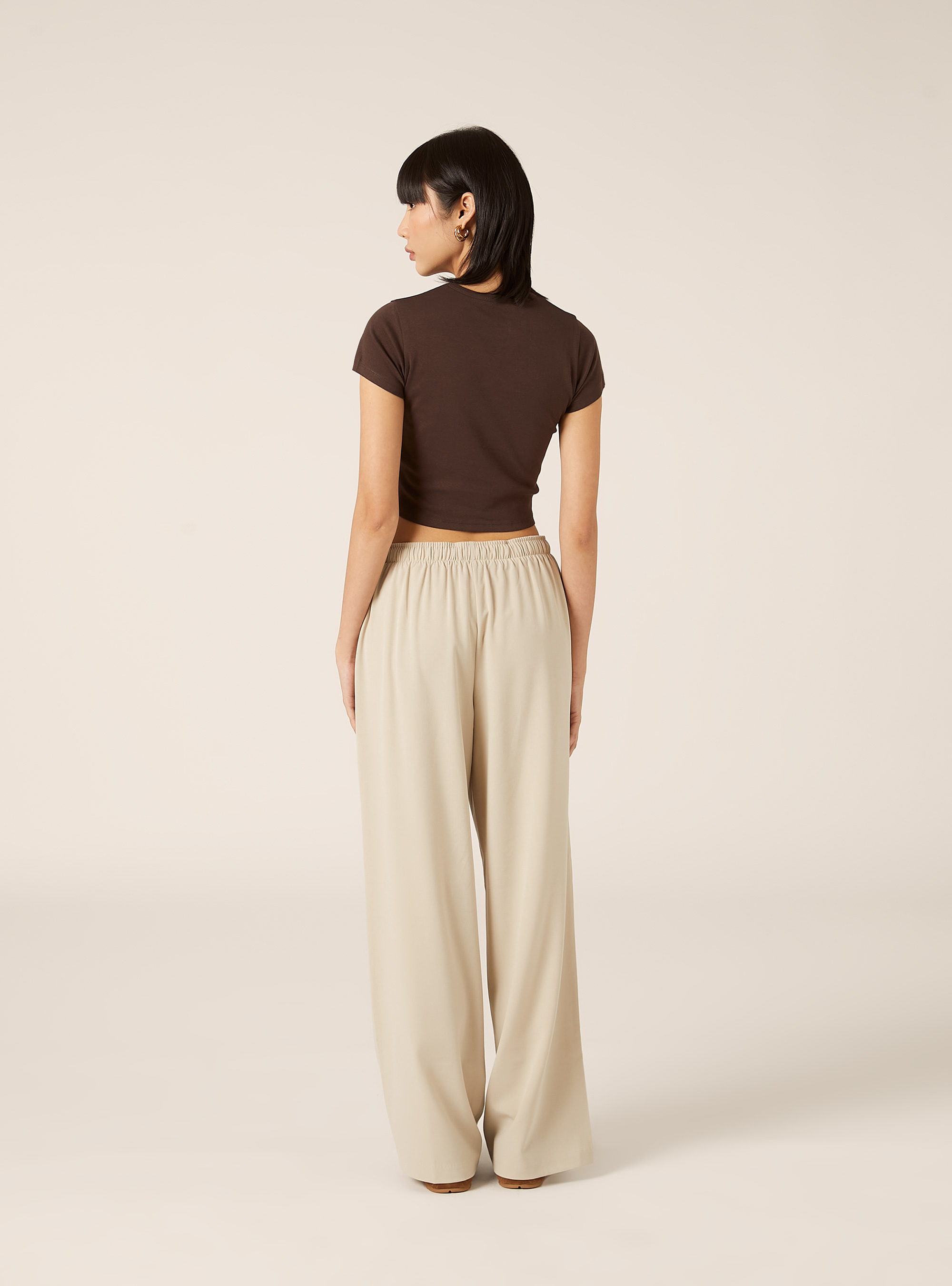 Cropped Short Sleeve Varsity Graphic T-Shirt, BR1 BROWN DARK