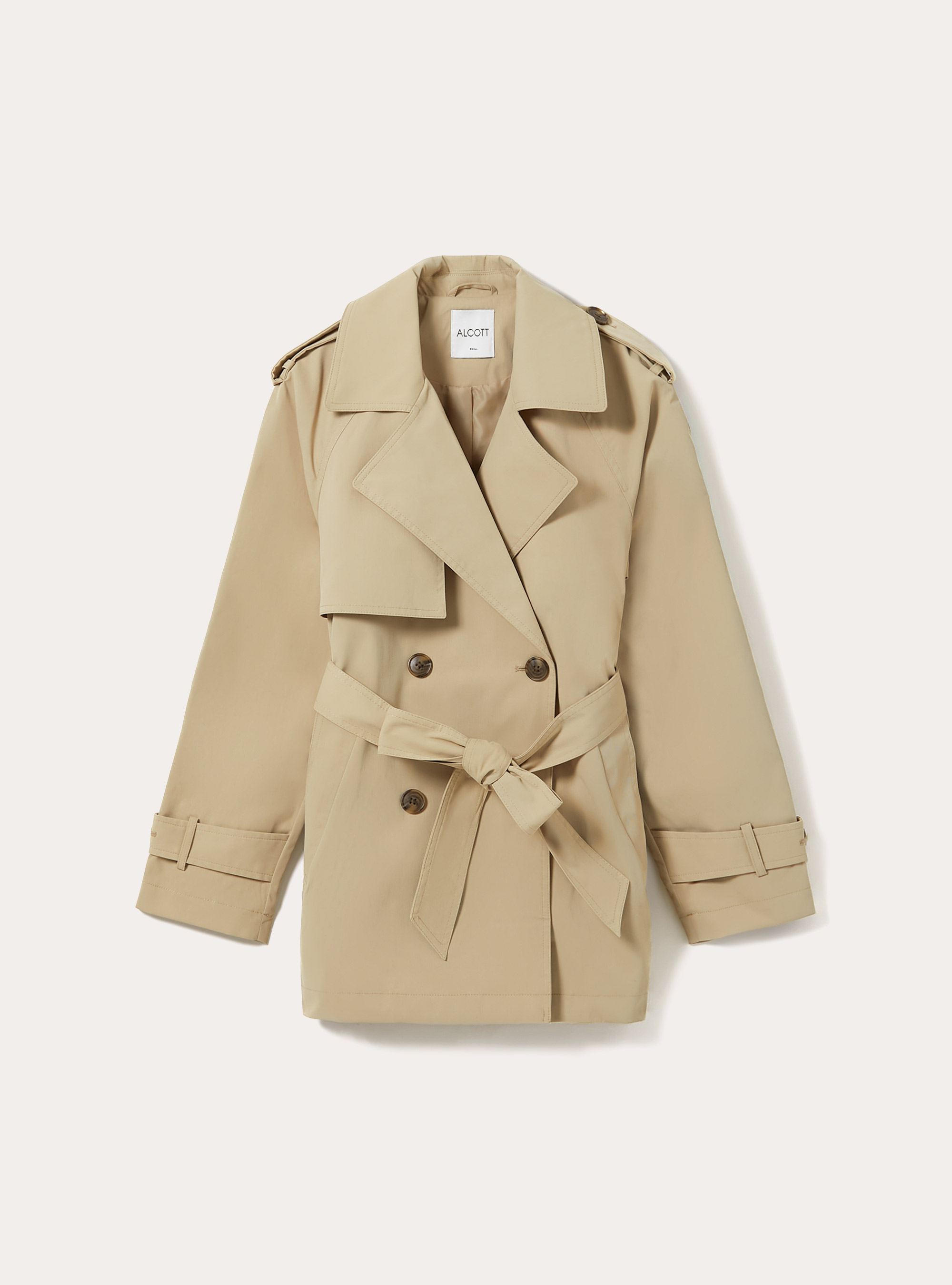 Trench court en twill, BG1 BEIGE DARK