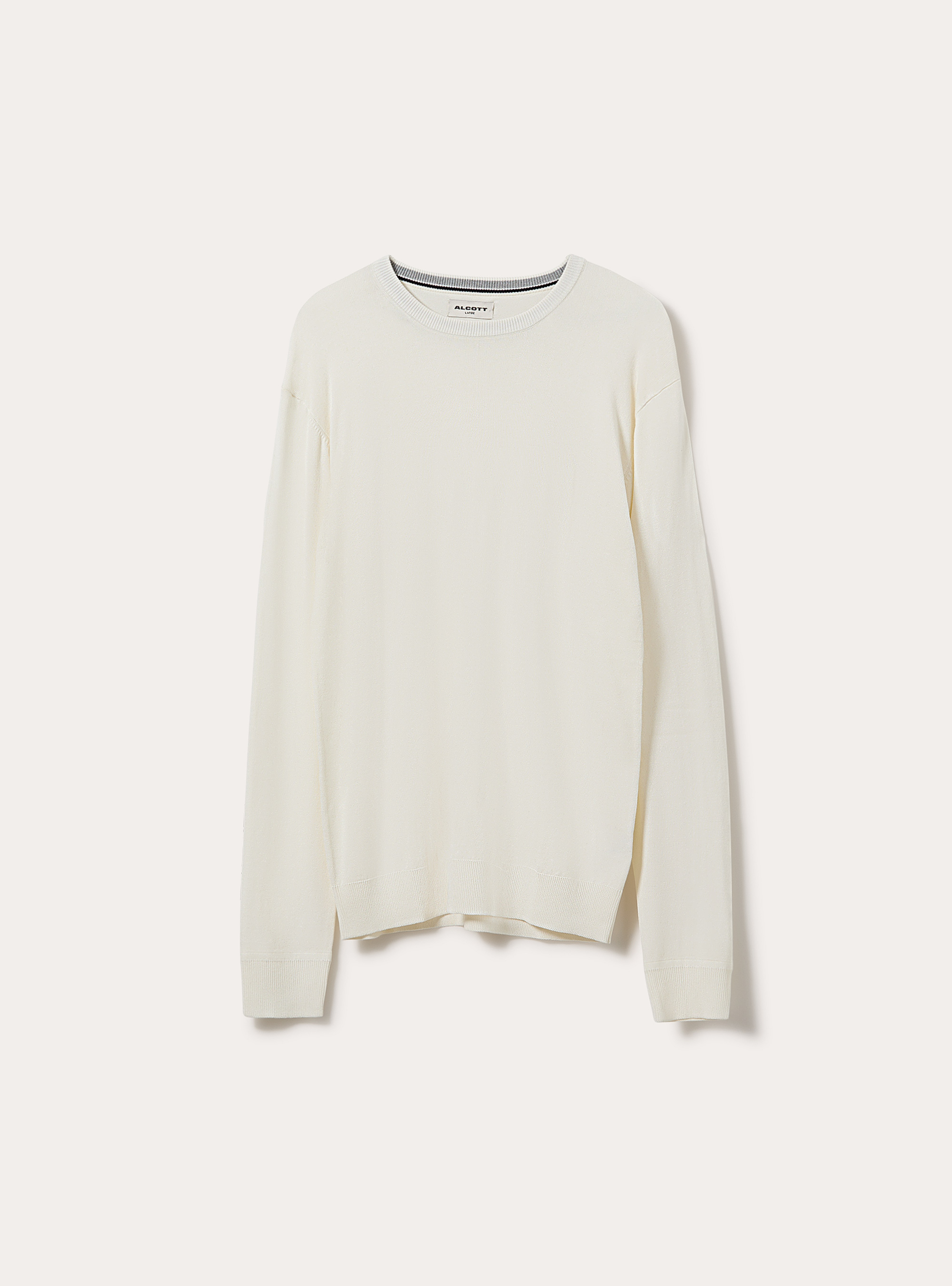 Lenzing Ecovero viscose crewneck pullover, WH1 OFF WHITE