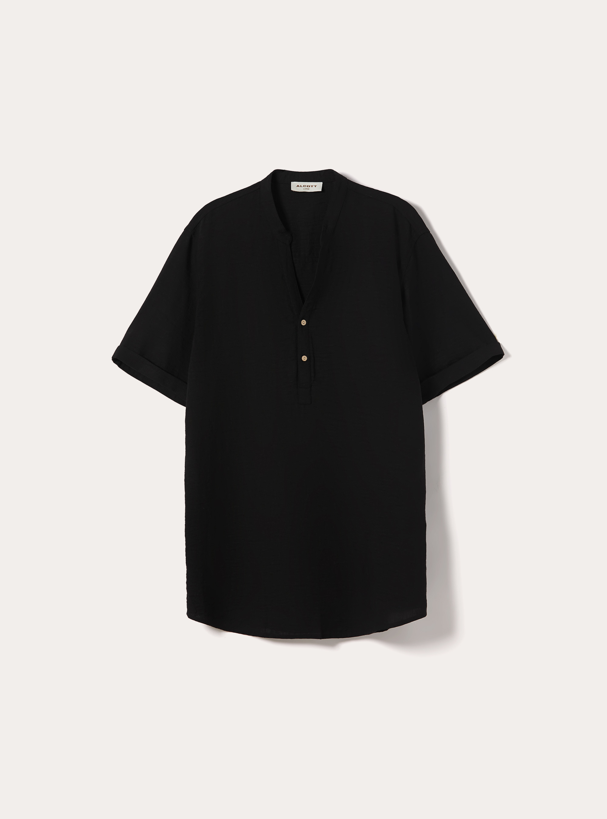 Chemise avec col officier, BK1 BLACK