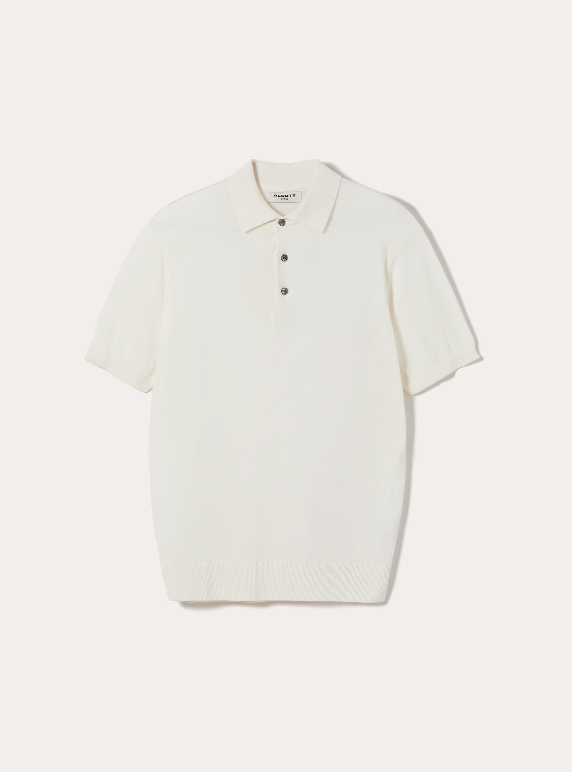 Polo de punto de algod&oacute;n extrafino, WH1 OFF WHITE