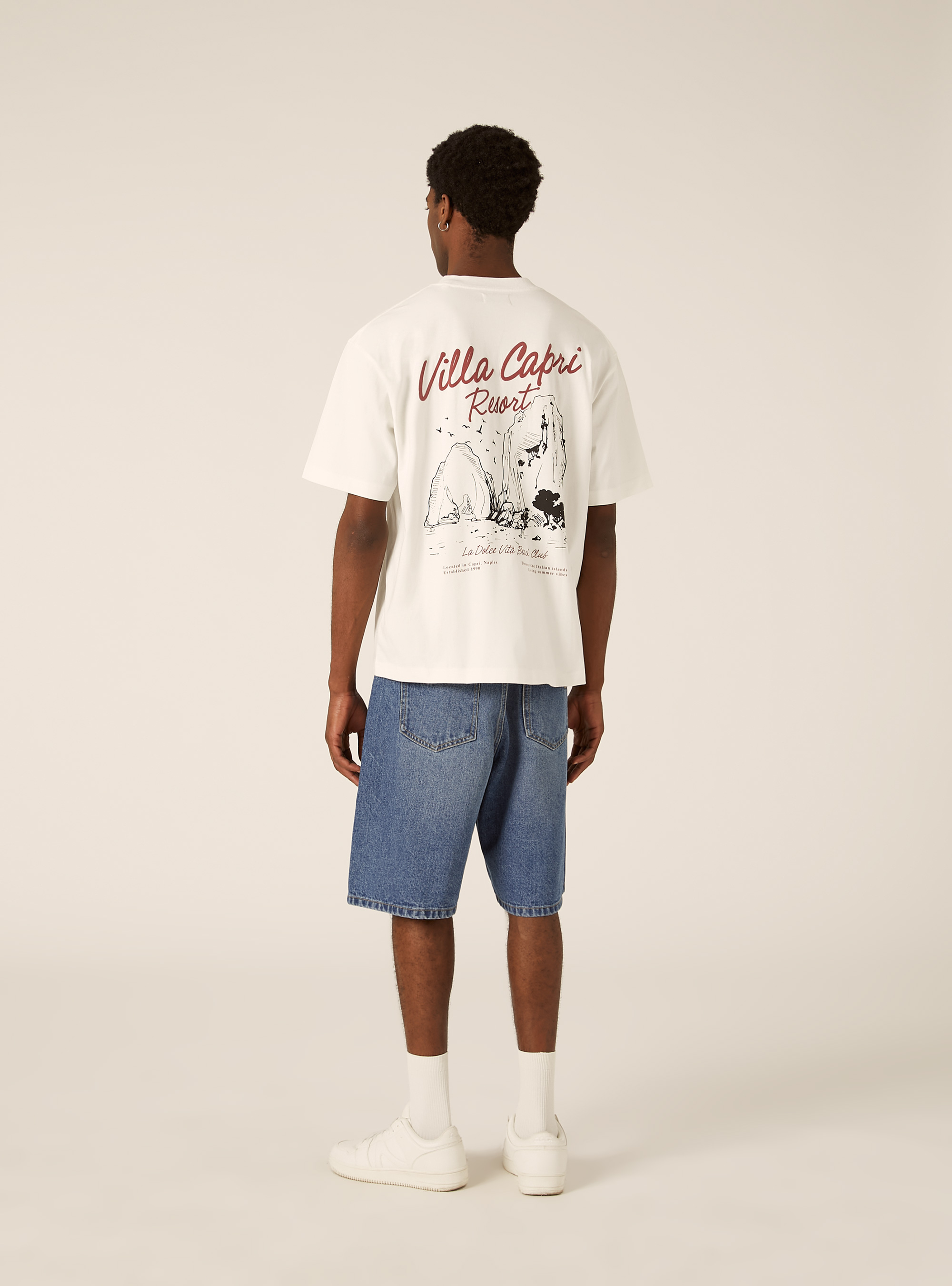 Boxy Fit T-Shirt Capri Amore Mio, WH2 WHITE