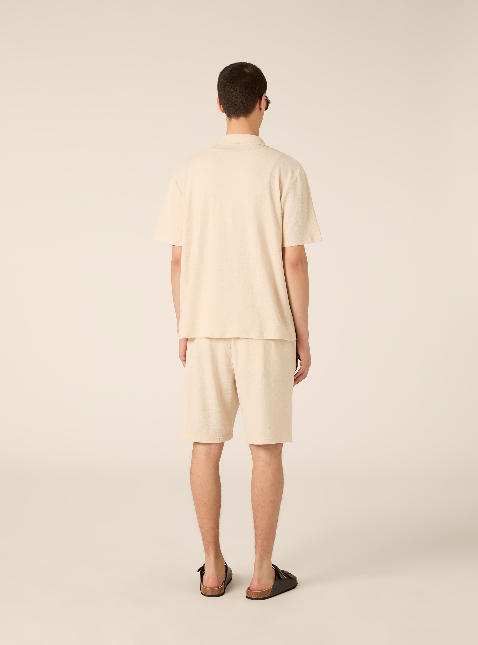 Bermuda textur&eacute;, coupe classique, BG2 BEIGE MEDIUM