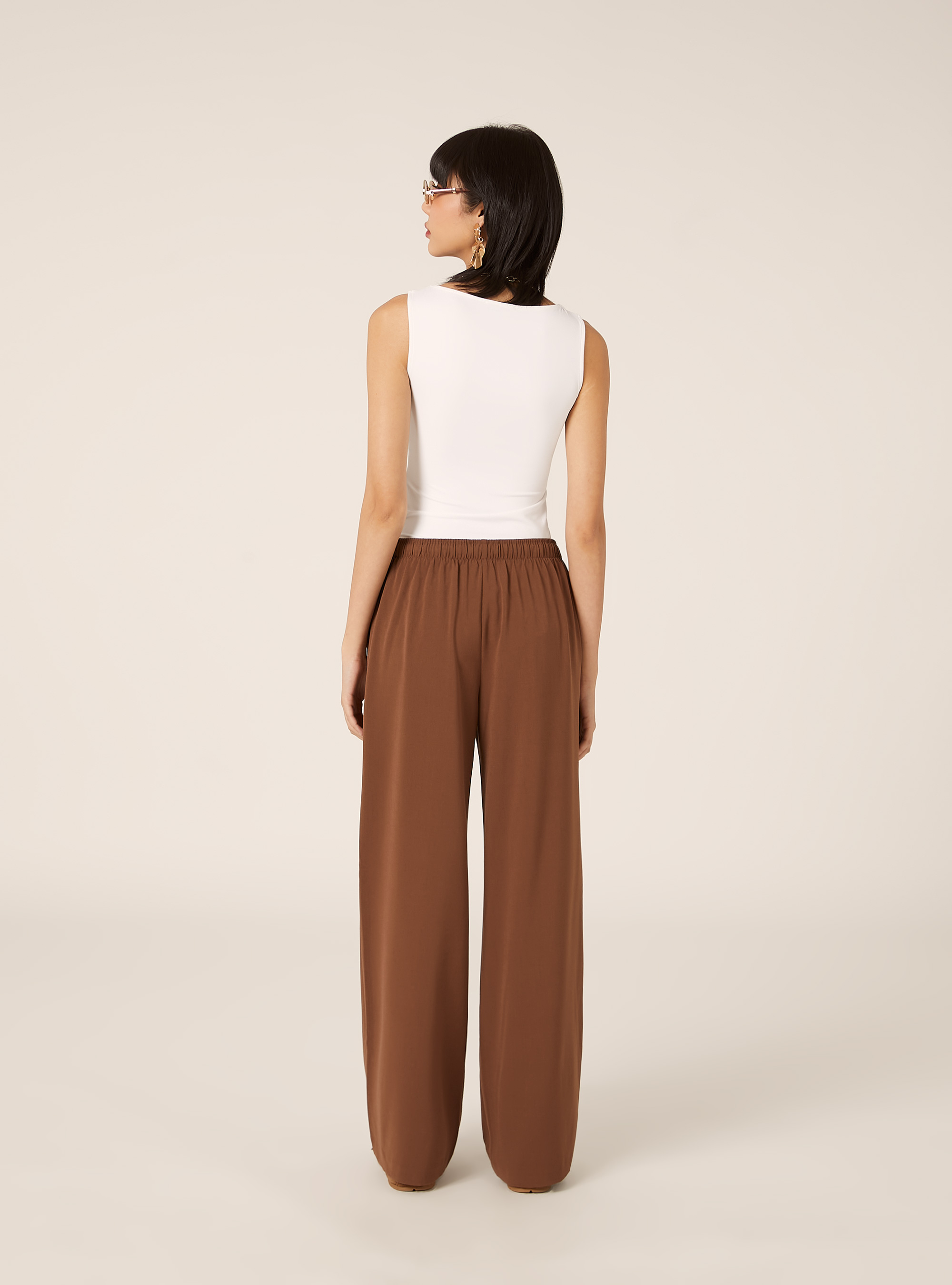 Pantalones elegantes con cord&oacute;n, BR2 BROWN MEDIUM