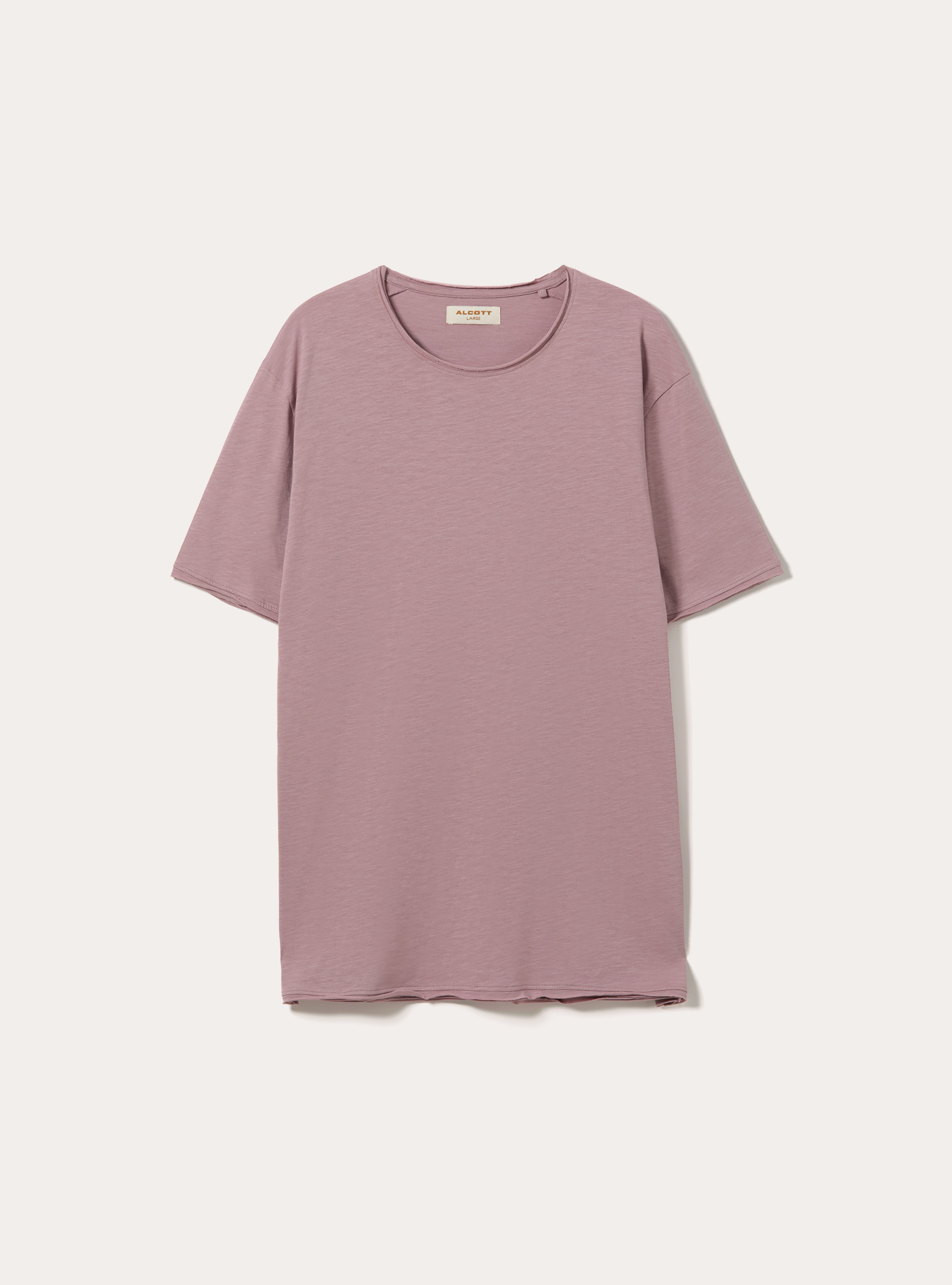 T-shirt slub tinta unita, ROSA CHIARO