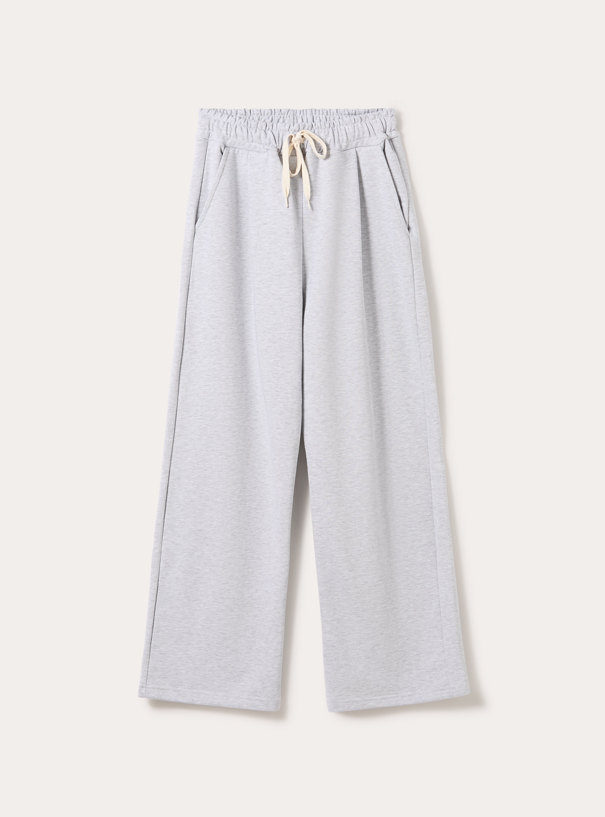 Pantalones jogger de pierna ancha, MGY3 GREY MEL LIGHT