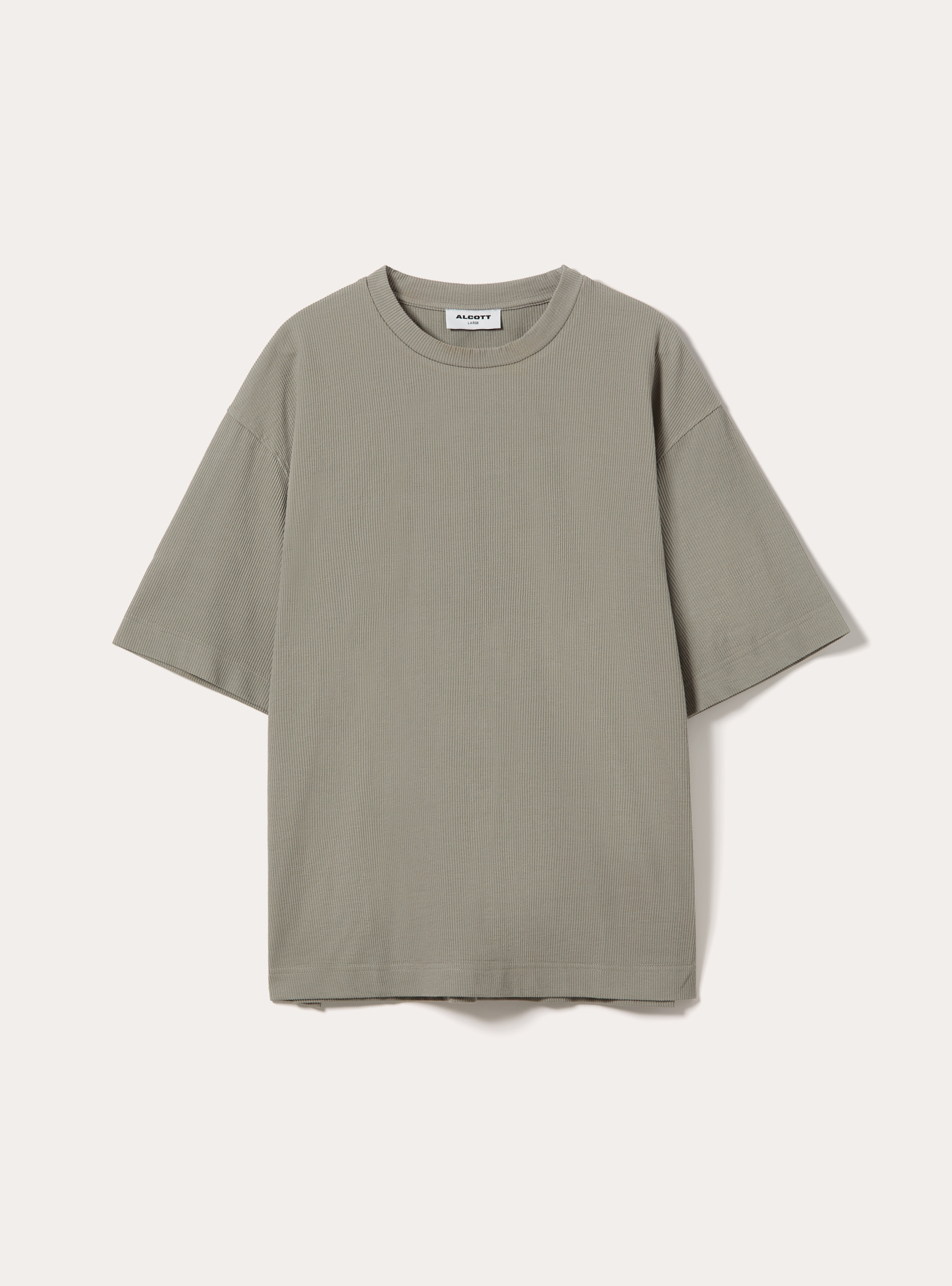 Oversized-T-Shirt aus strukturiertem Gewebe, SG3 SAGE LIGHT
