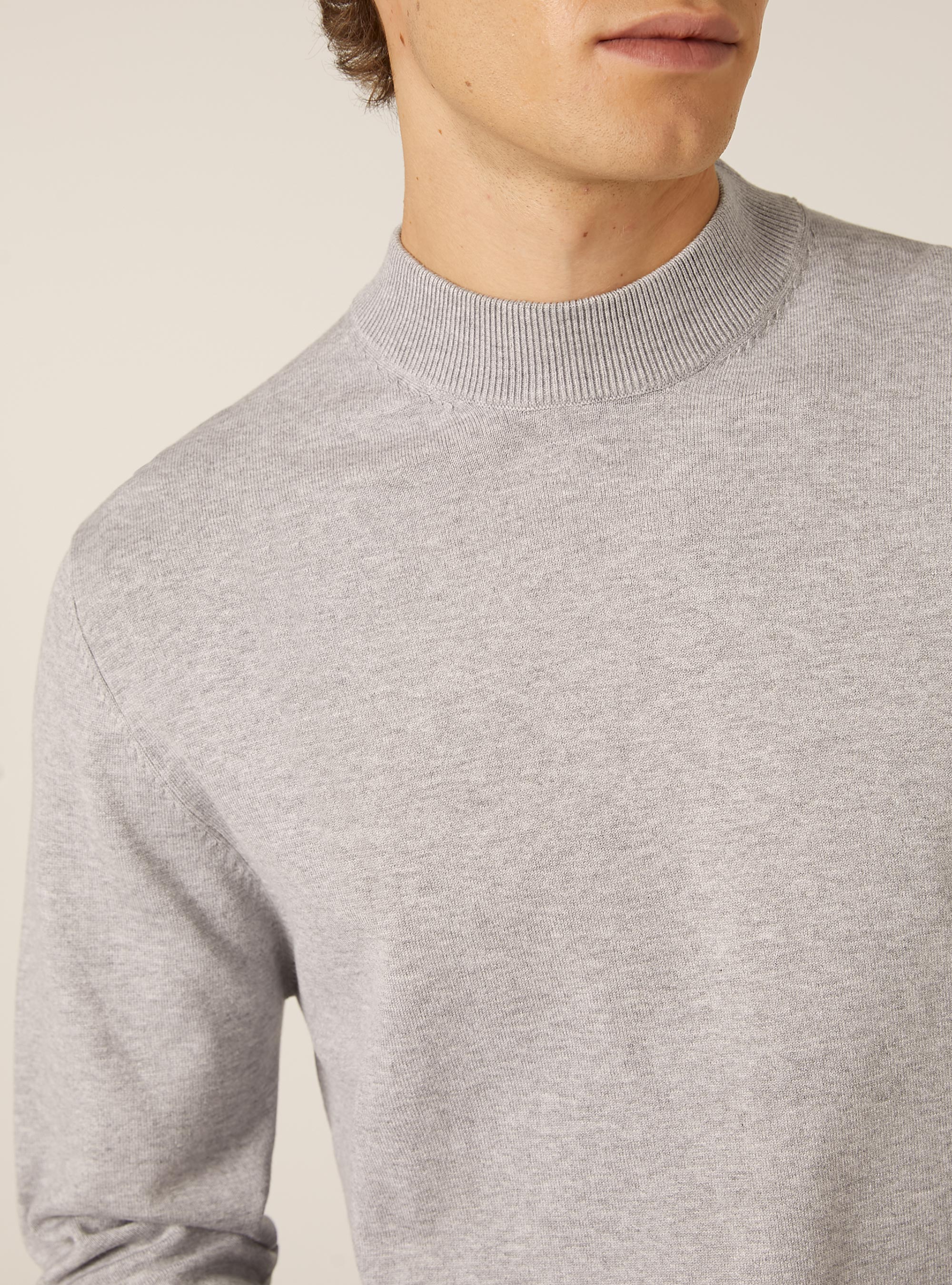 Pull &agrave; col demi-tour, MGY2 GREY MEL MEDIUM