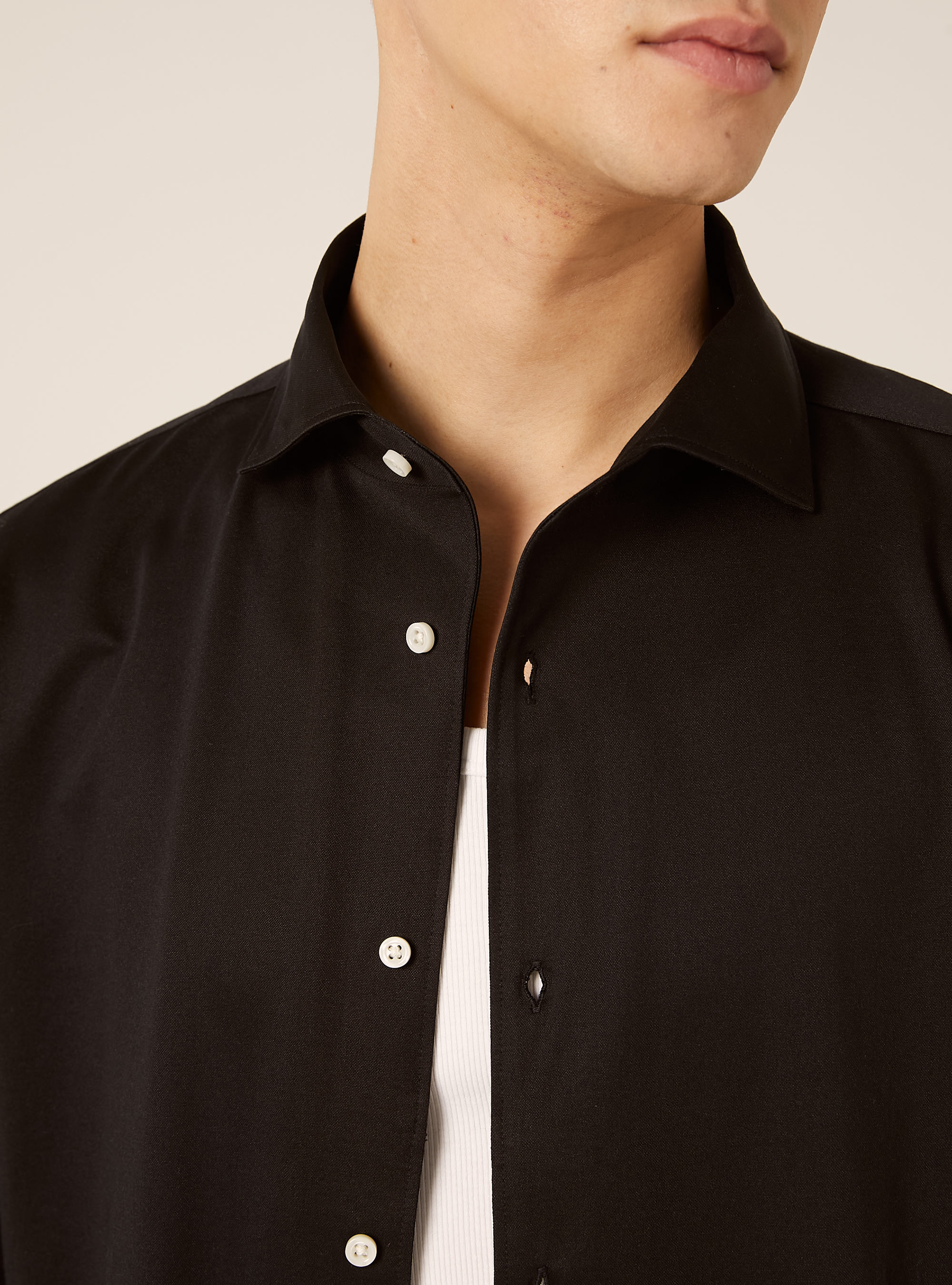 Camicia Traveller in jersey, NERO