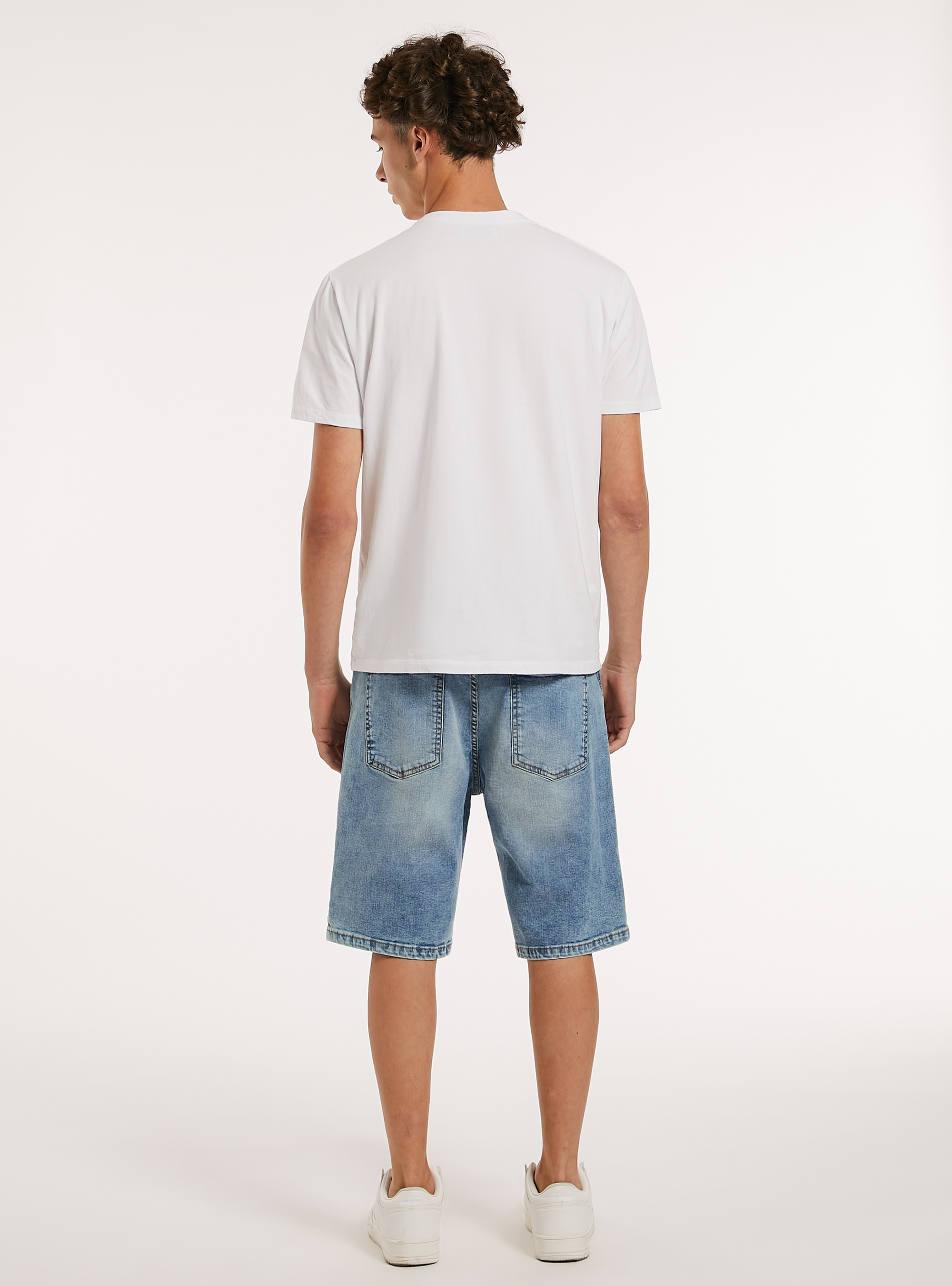 Bermuda carrot in denim stretch, D006 AZURE
