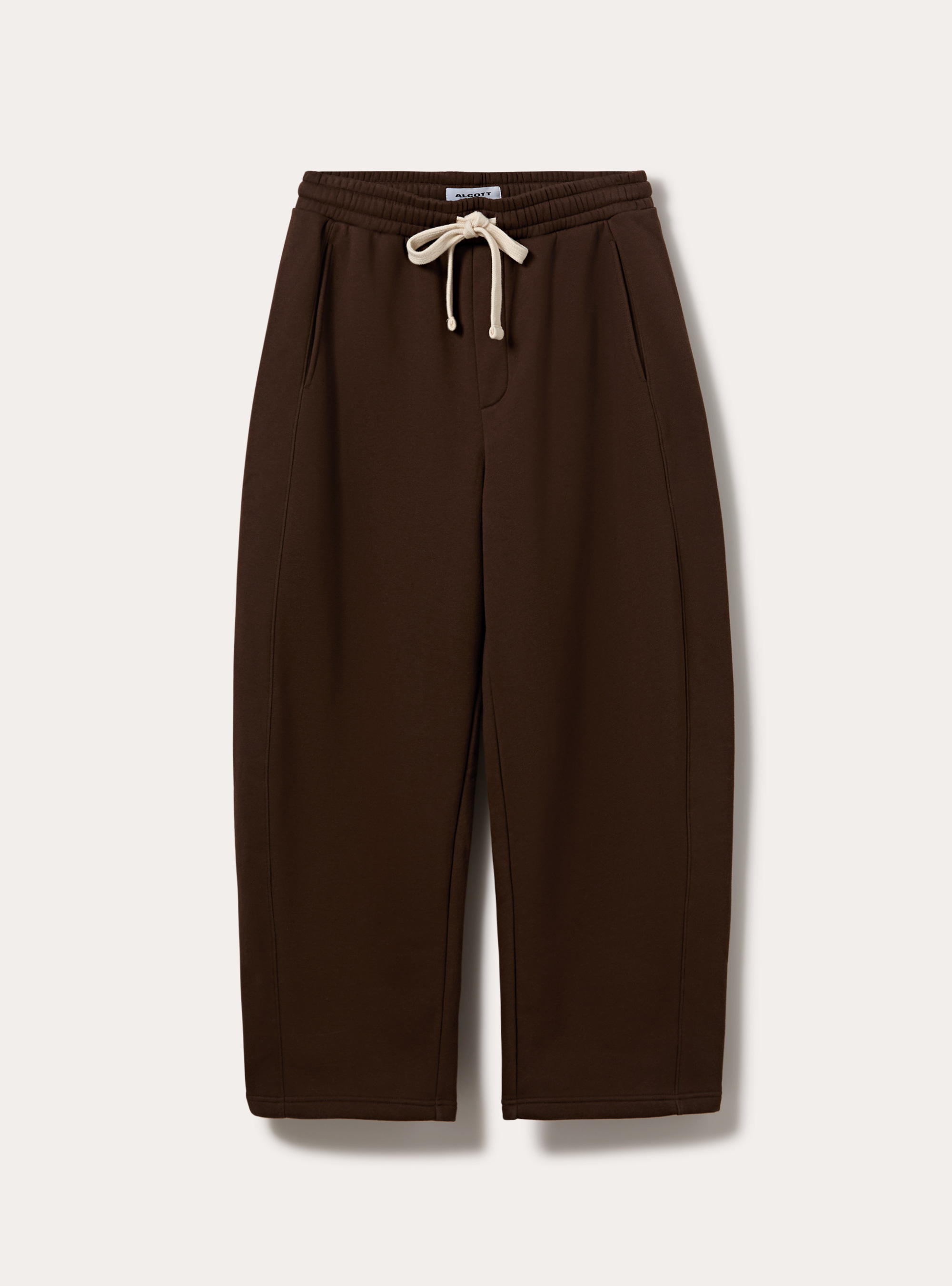 Barrel fit fleece trousers, BR2 BROWN MEDIUM
