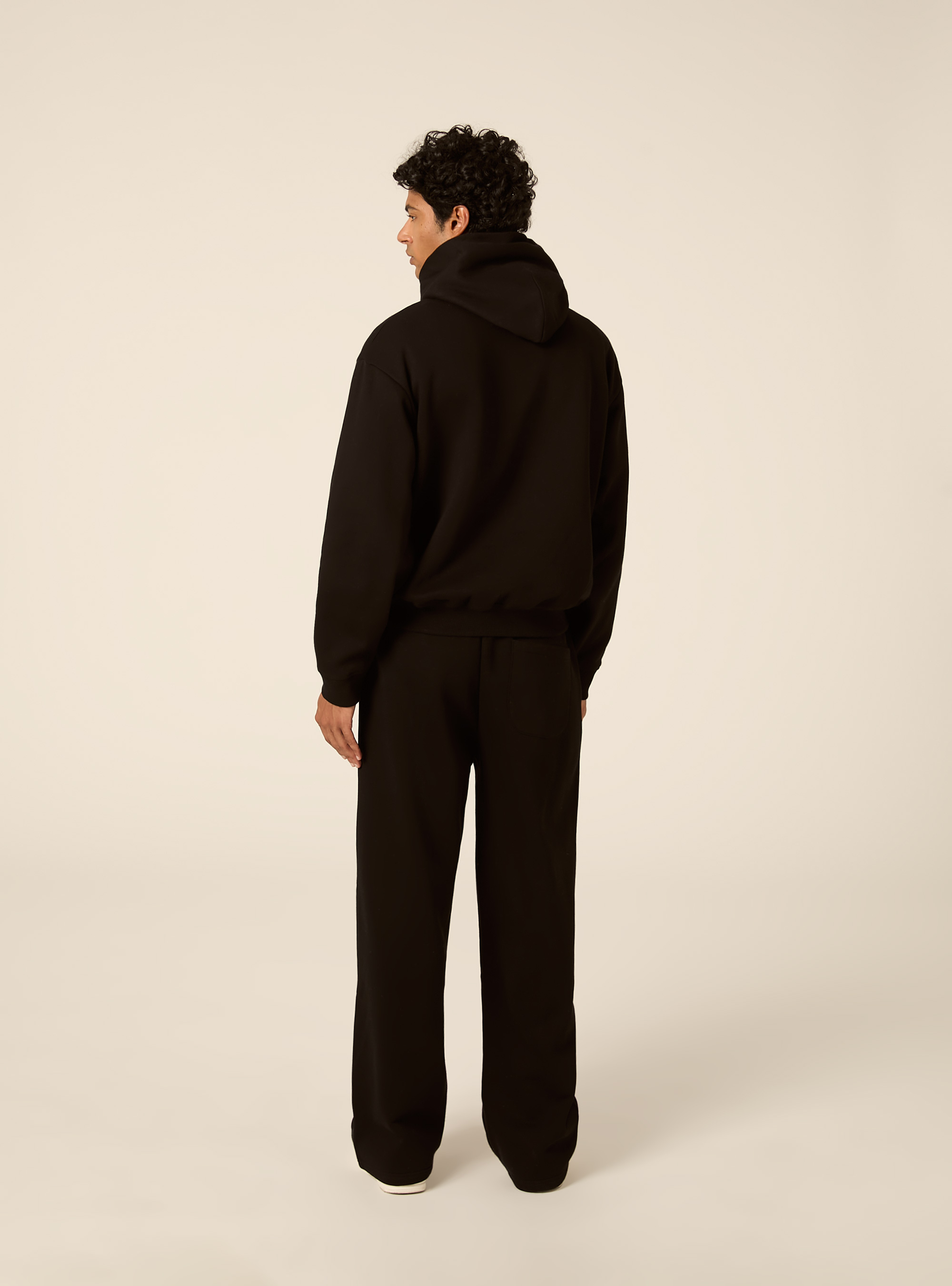 Boxy fit hoodie, BK1 BLACK