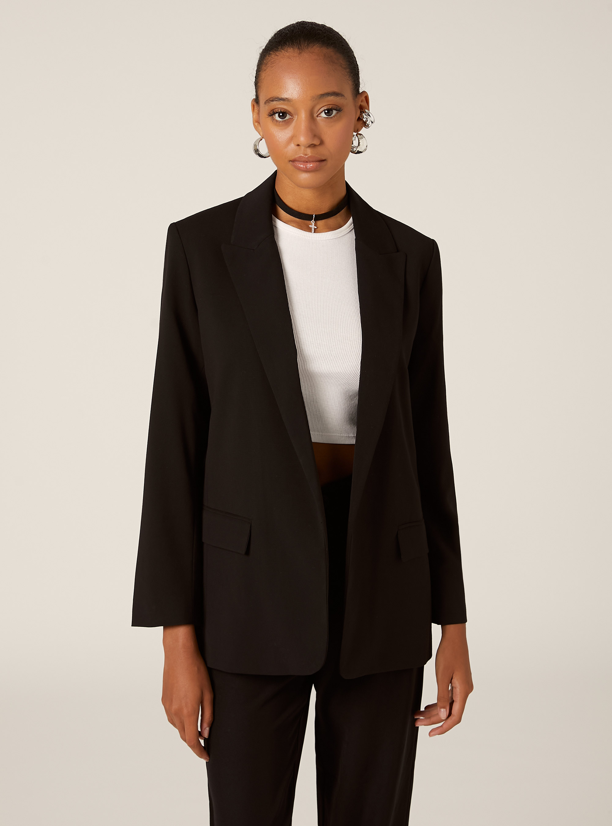 Blazer ouvert sur mesure, BK1 BLACK