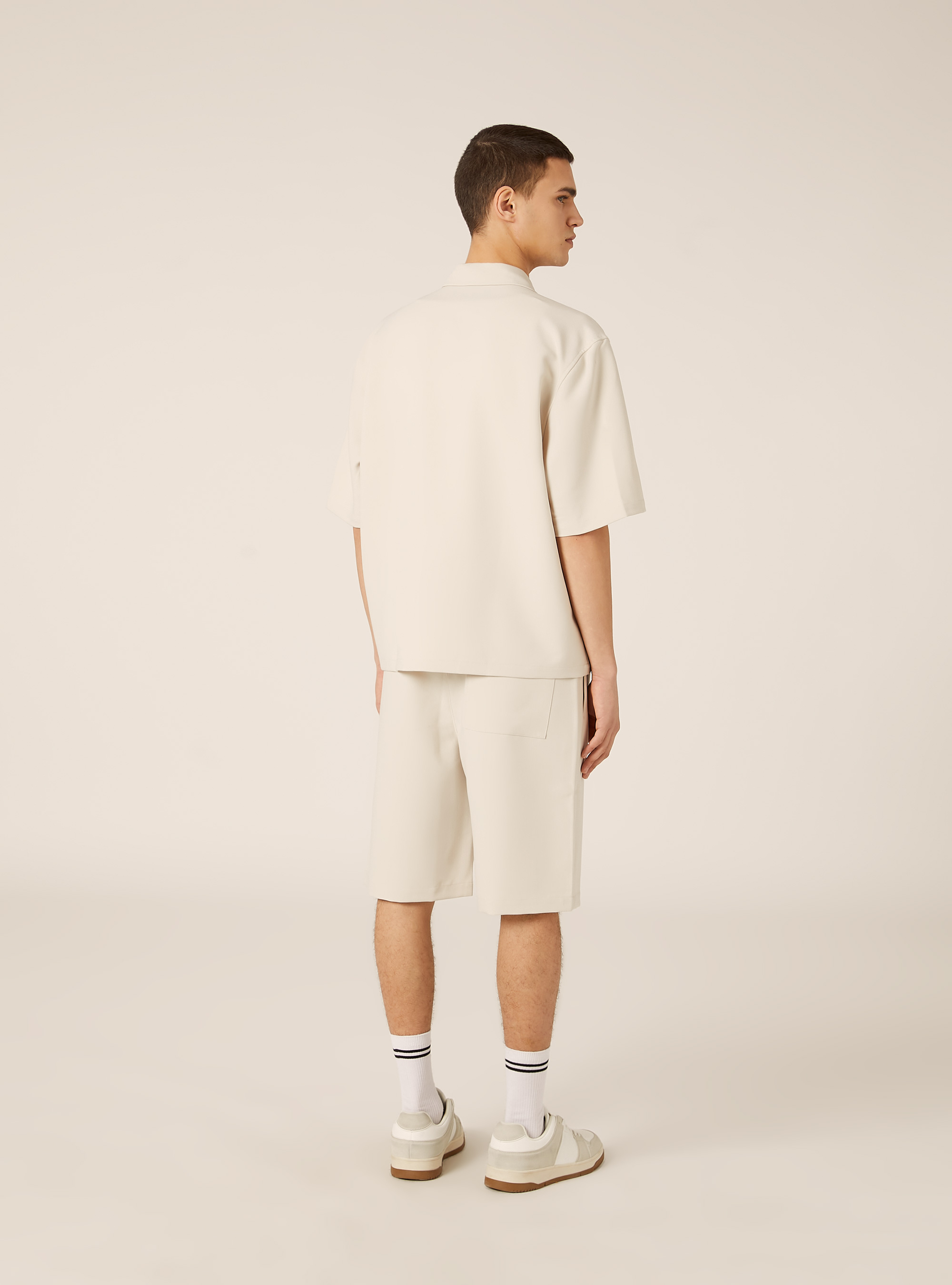 Boxy fit shirt in twill, BG3 BEIGE LIGHT