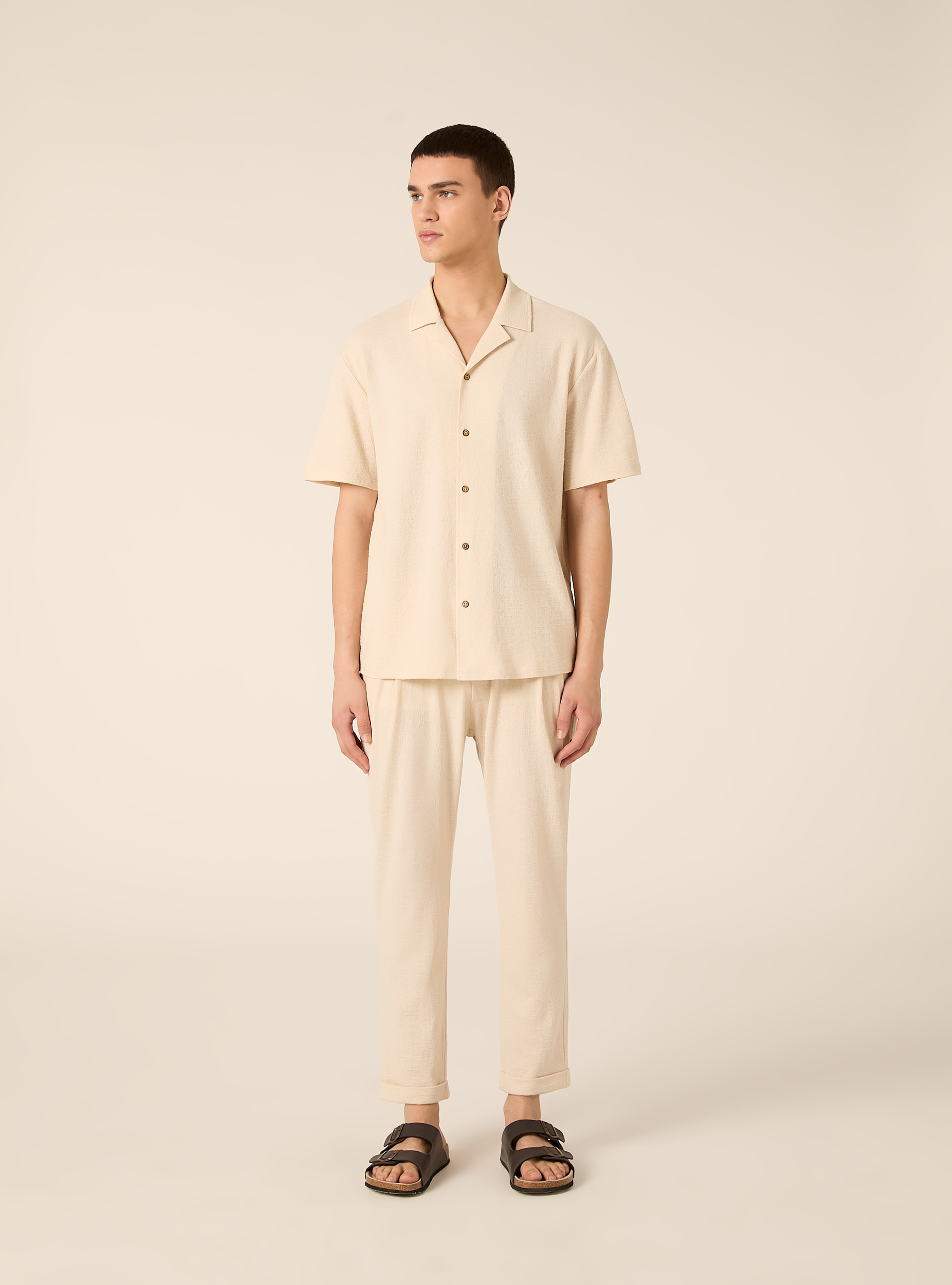 Jogginghose mit Struktur, BG2 BEIGE MEDIUM