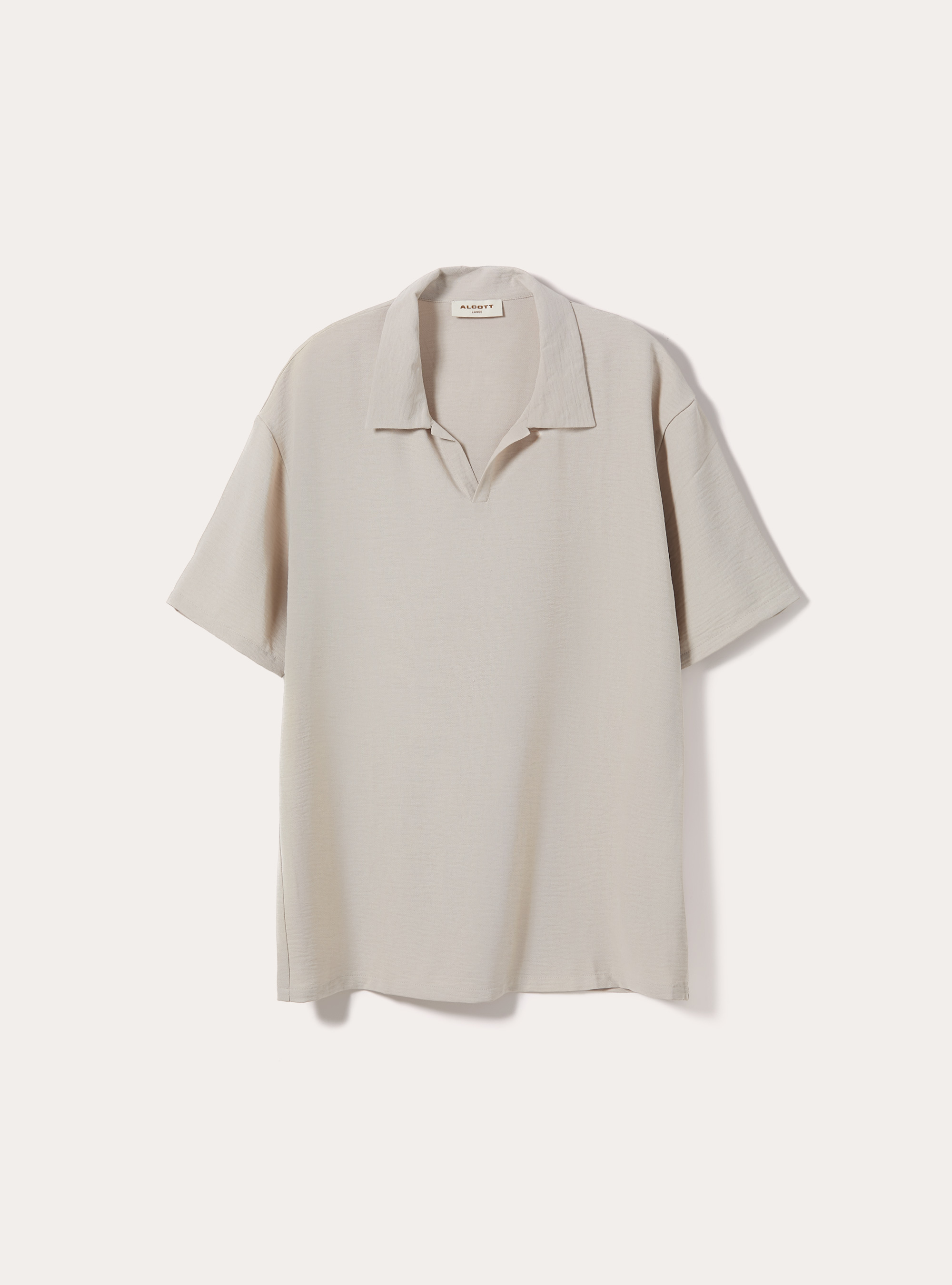 Polo b&aacute;sico de crep&eacute;, BG2 BEIGE MEDIUM