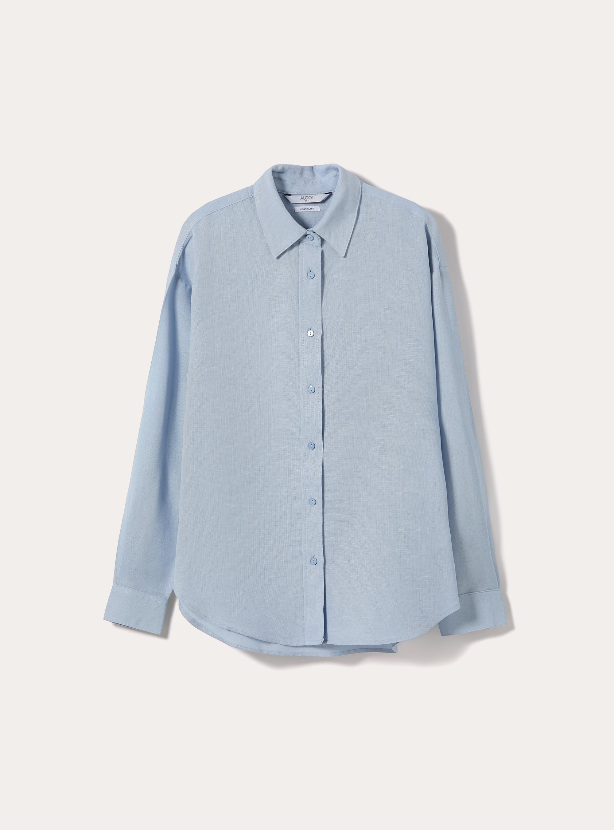 Camisa de mezcla de lino, AZ3 AZURE LIGHT