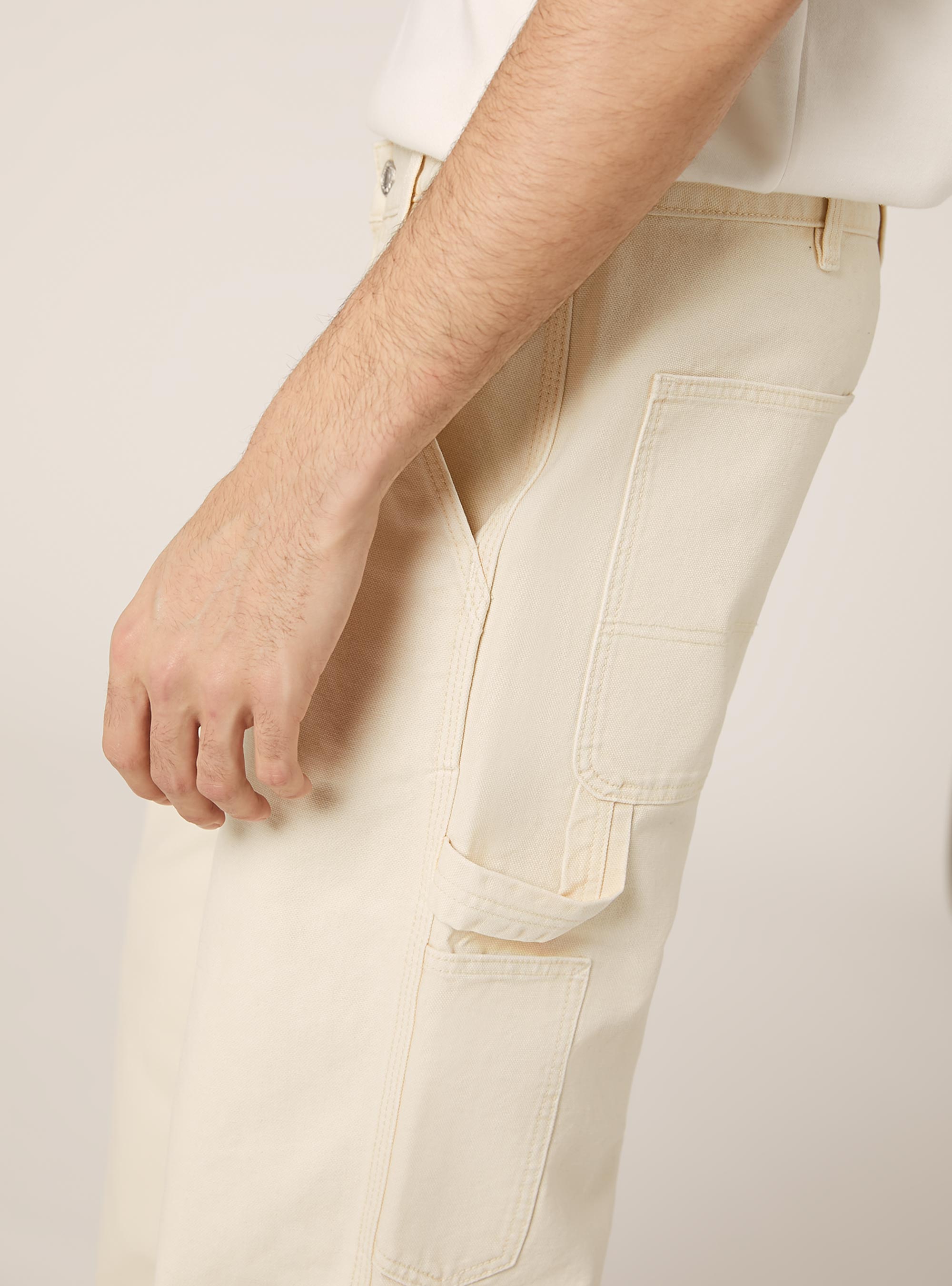 Pantalon en toile de charpentier, WH1 OFF WHITE