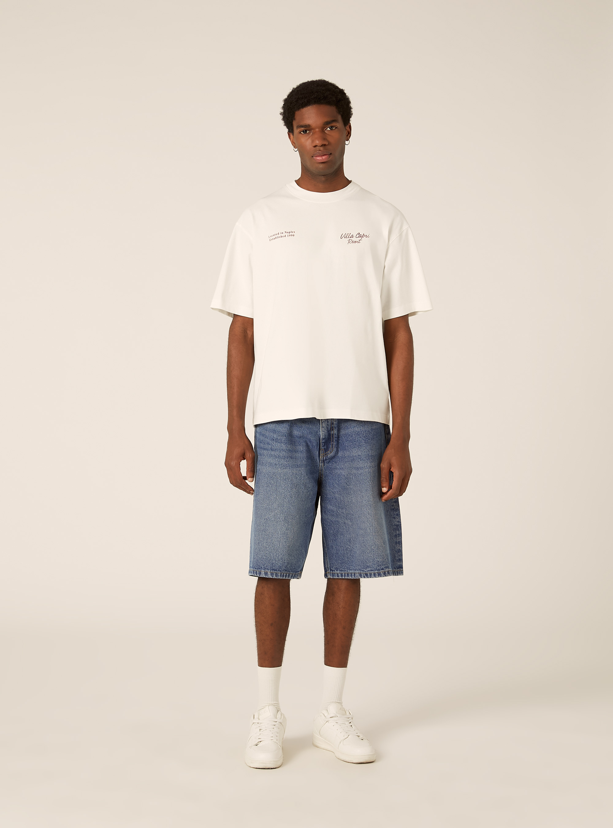 Boxy Fit T-Shirt Capri Amore Mio, WH2 WHITE