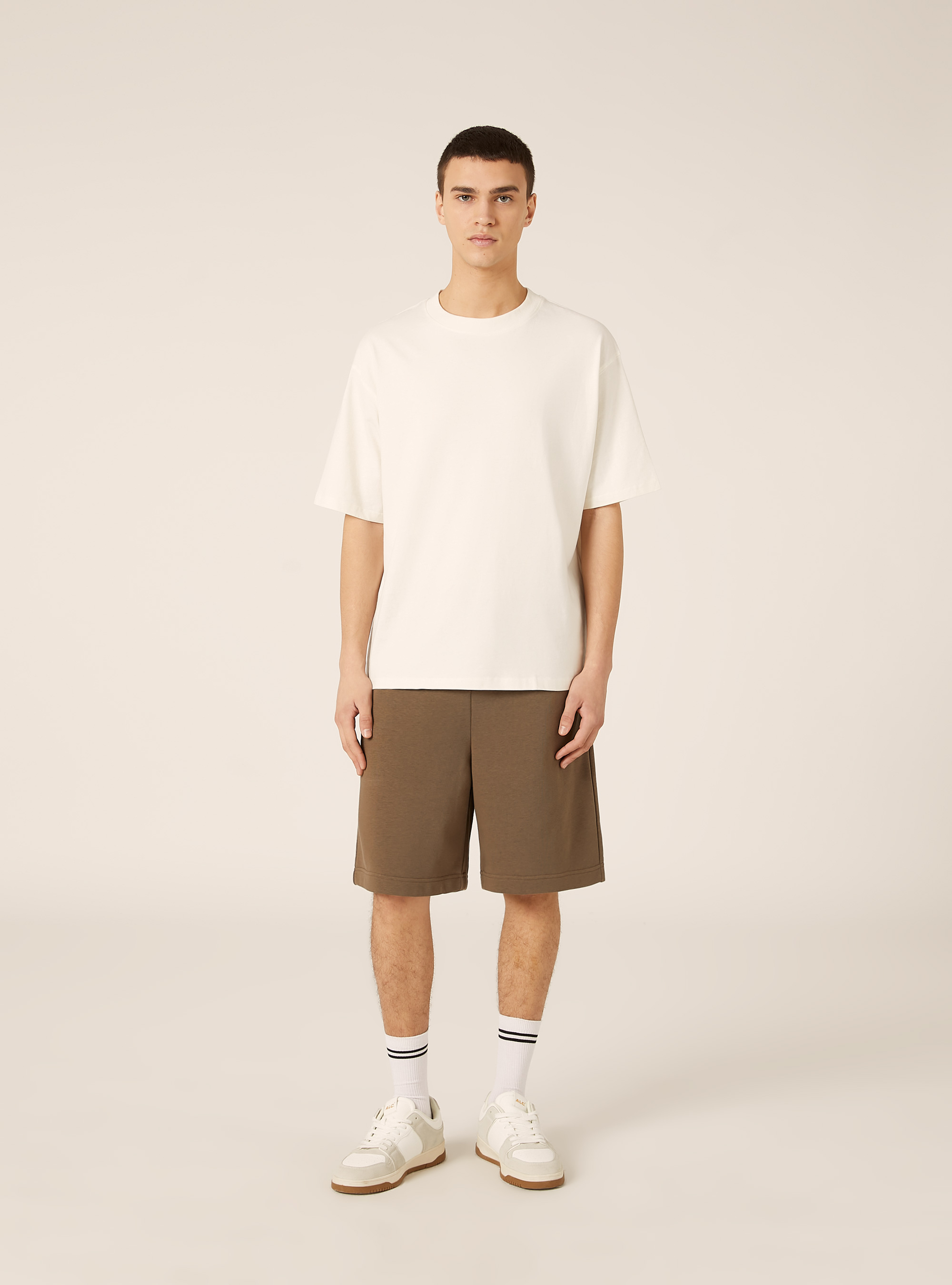 Basic-Bermudas aus Sweatstoff, BR2 BROWN MEDIUM