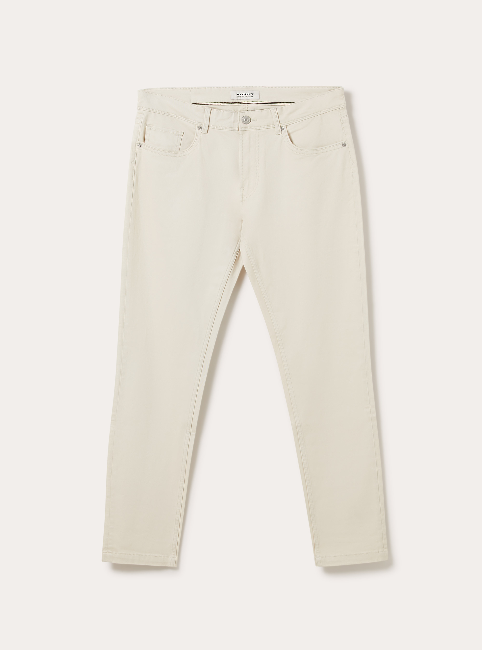 Slim fit cotton trousers, CR2 CREAM MEDIUM