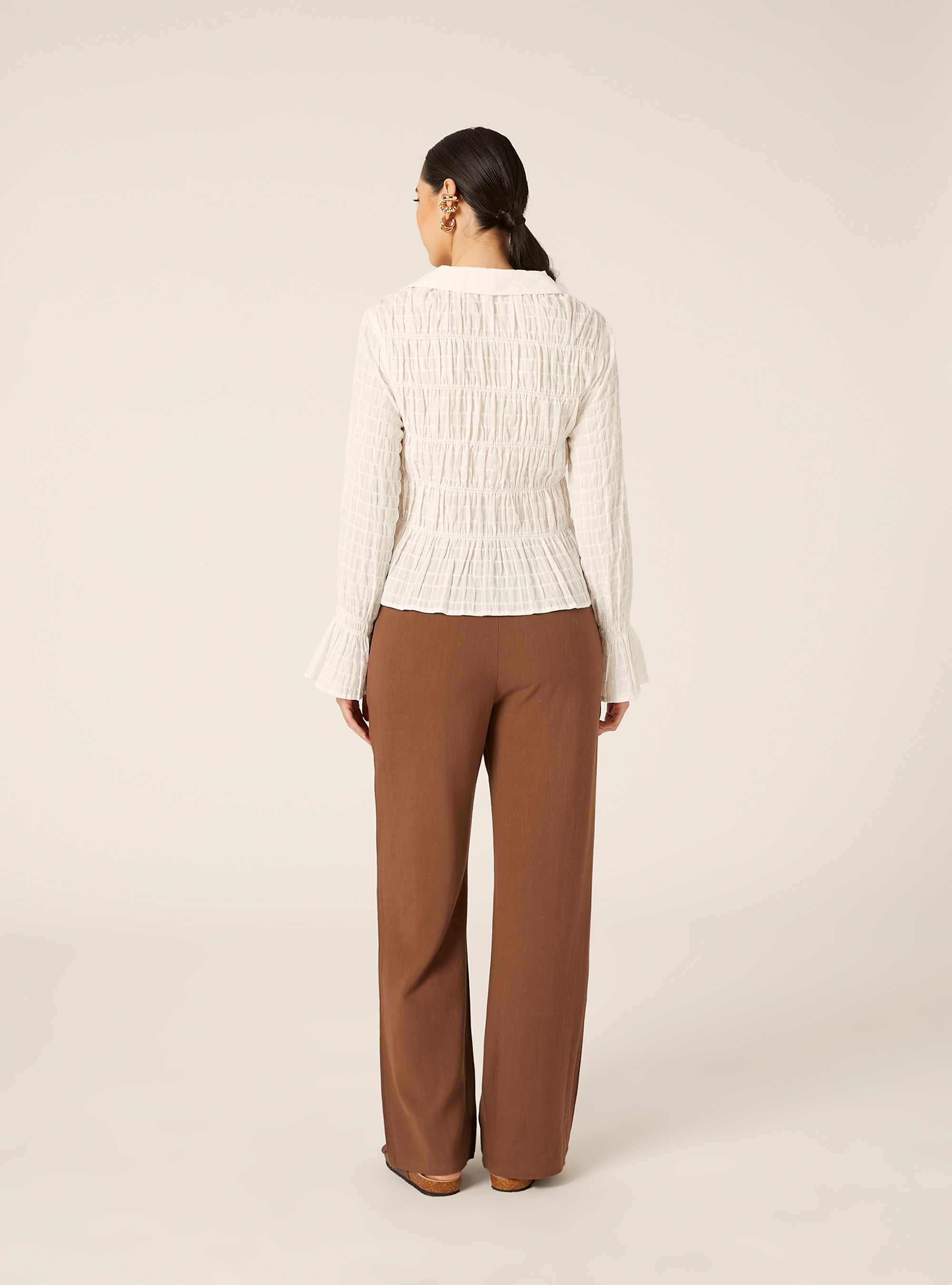 Camisa Boho Chic, WH1 OFF WHITE