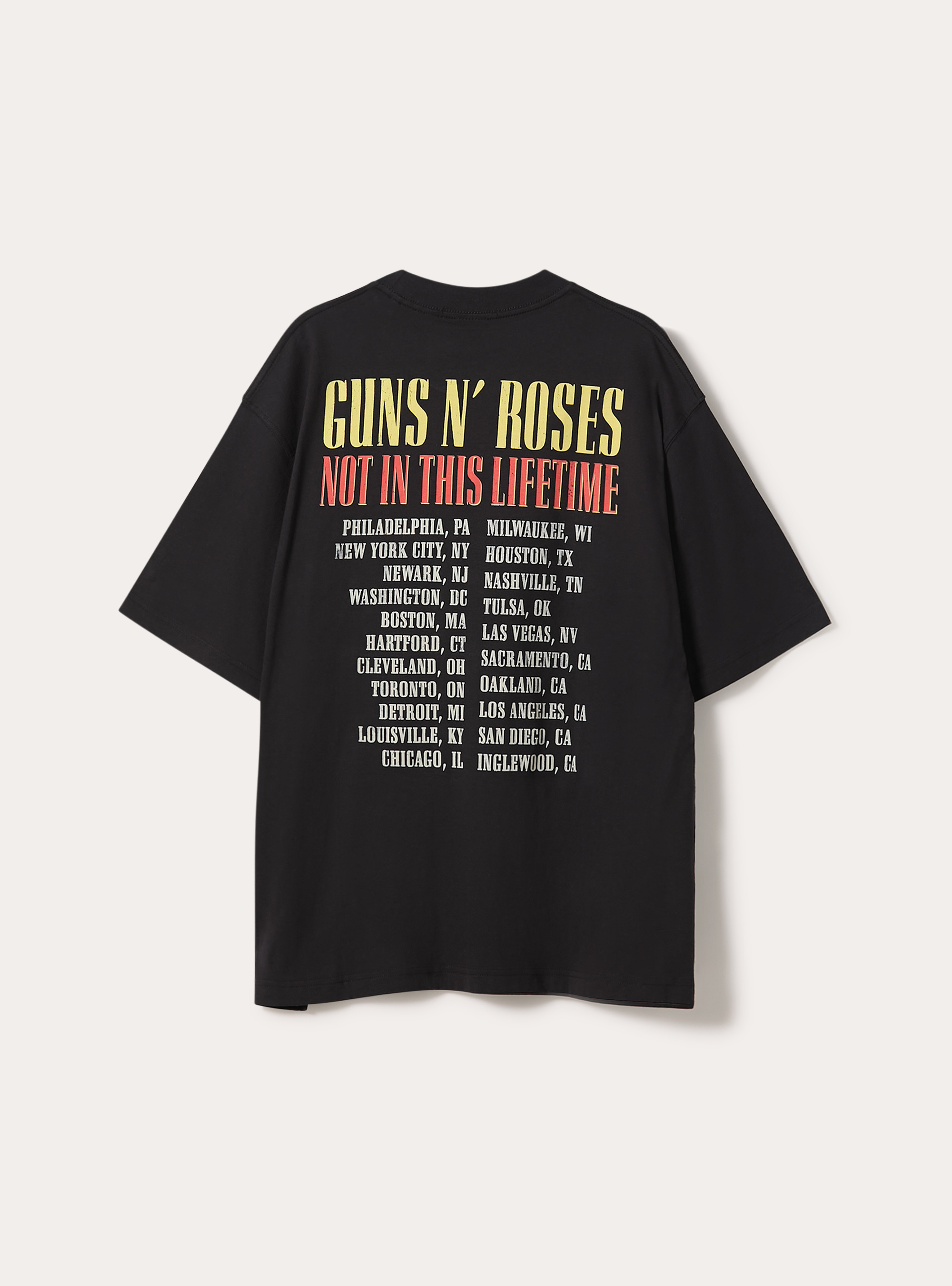 T-Shirt mit kastenf&ouml;rmiger Passform Guns N' Roses / Alcott, BK1 BLACK