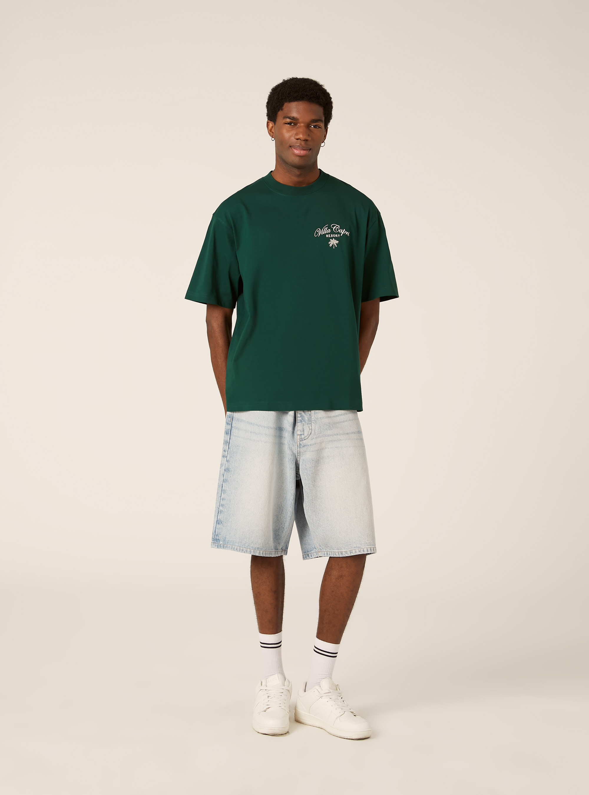 Boxy Fit T-Shirt Capri Amore Mio, GN1 GREEN DARK