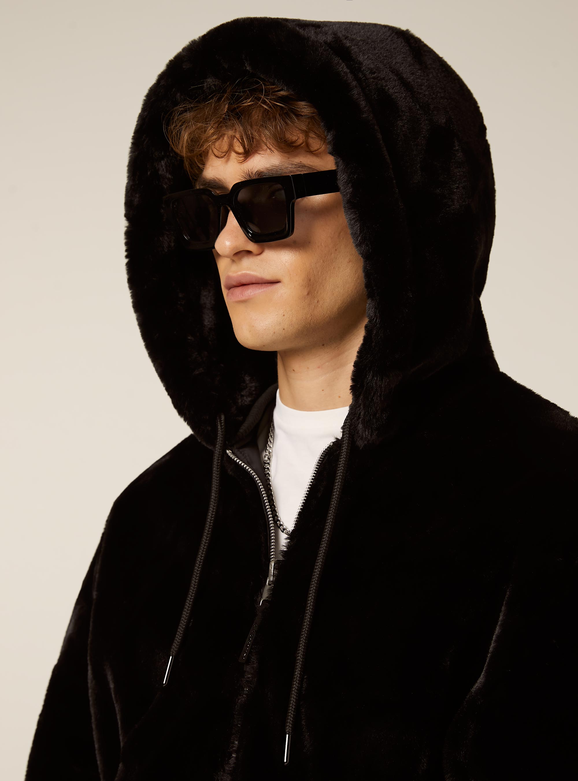 Veste r&eacute;versible avec capuche, BK1 BLACK