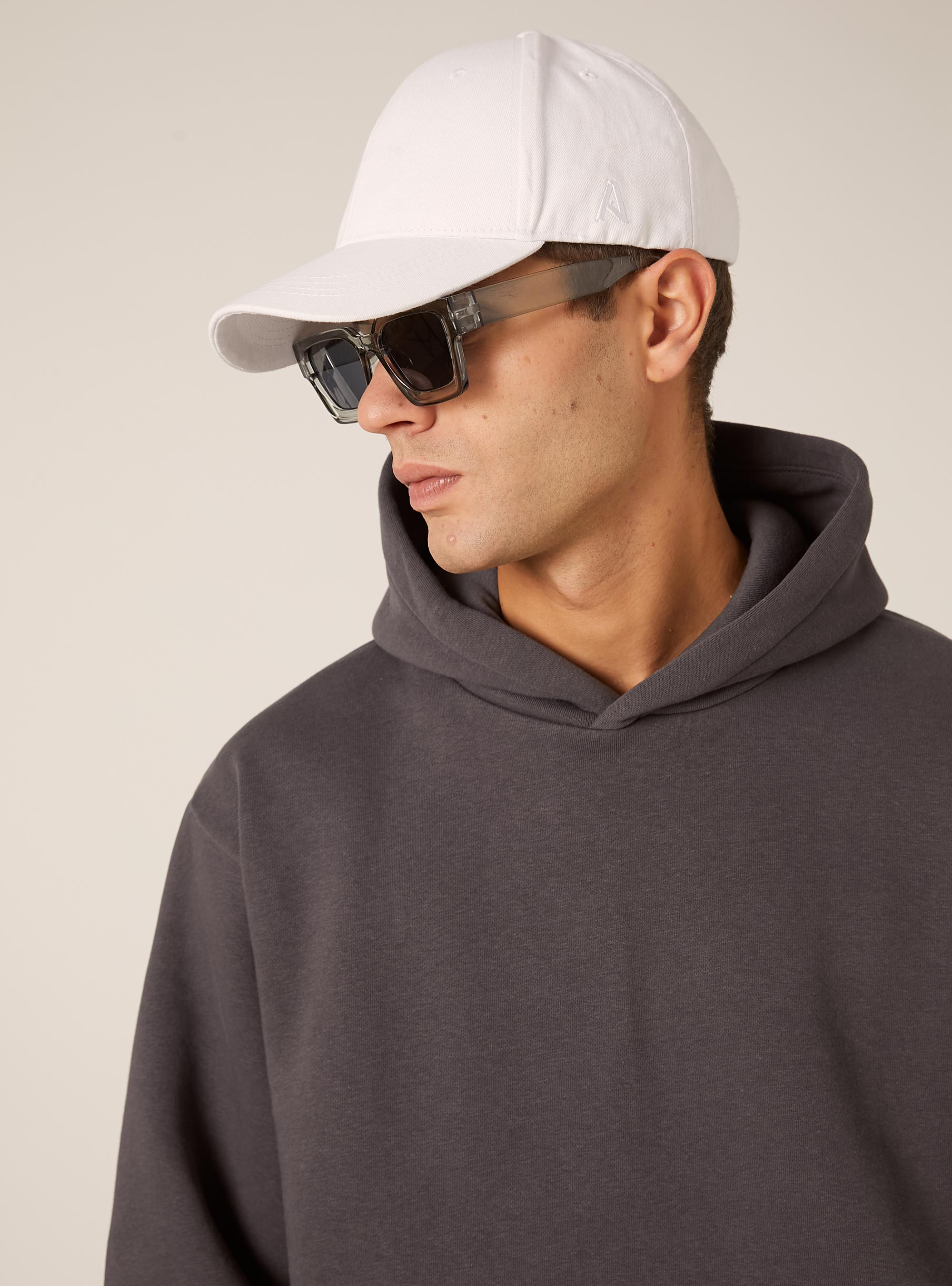 Sweat &agrave; capuche coupe boxy, GY1 GREY DARK