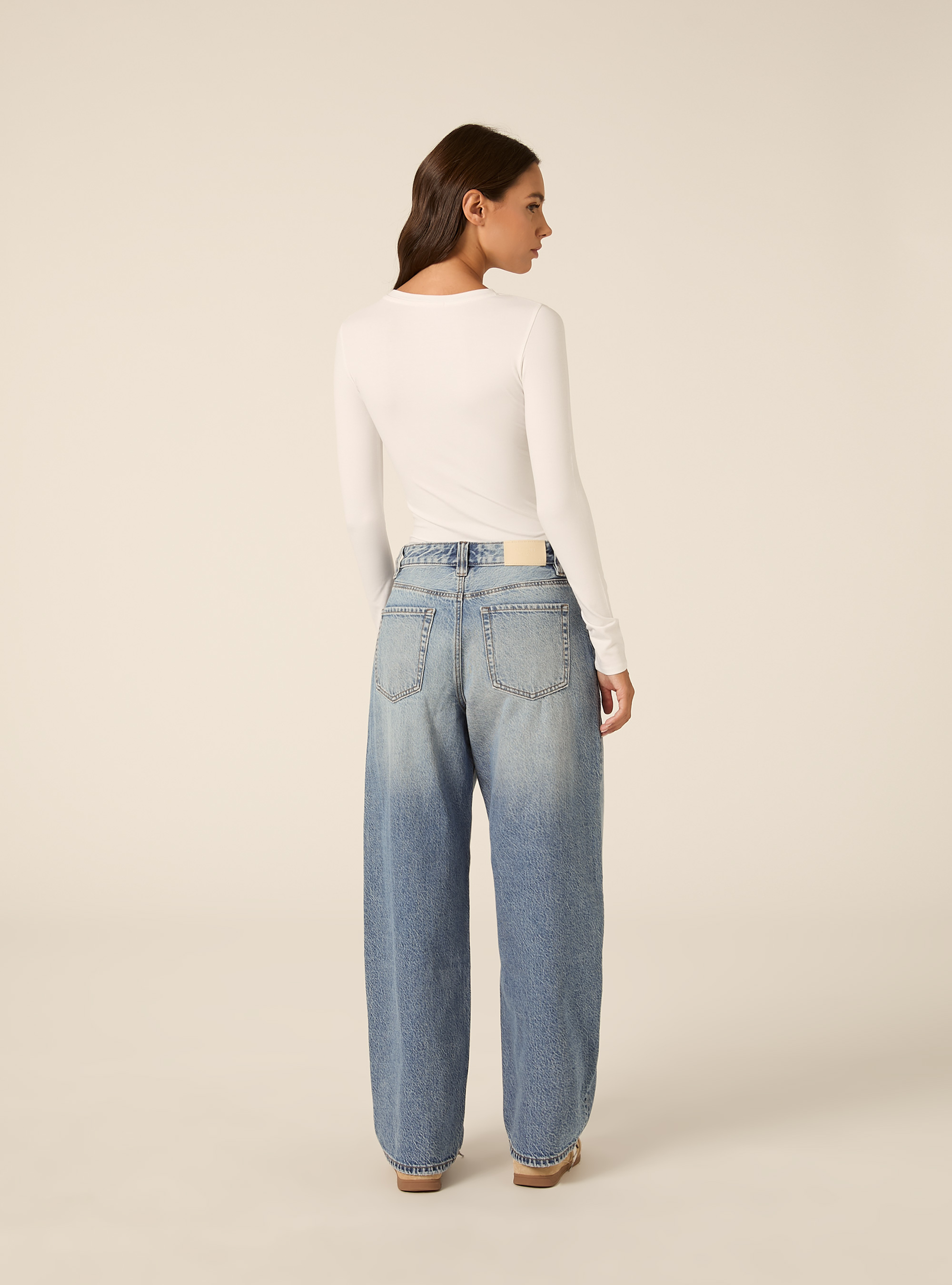 Long Sleeve Crew Neck Body, WH2 WHITE