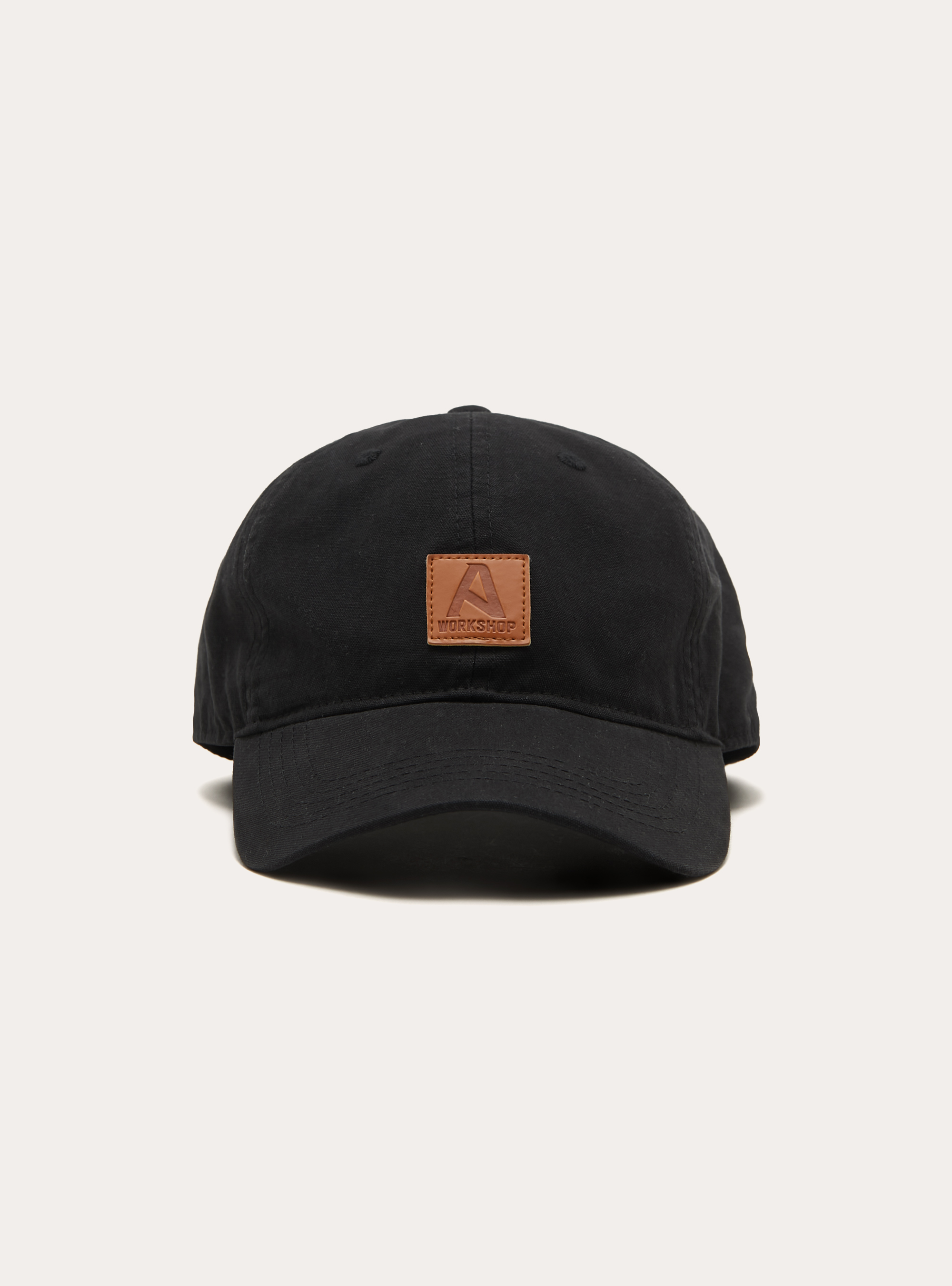 Cappello da baseball con patch effetto pelle, BK1 BLACK