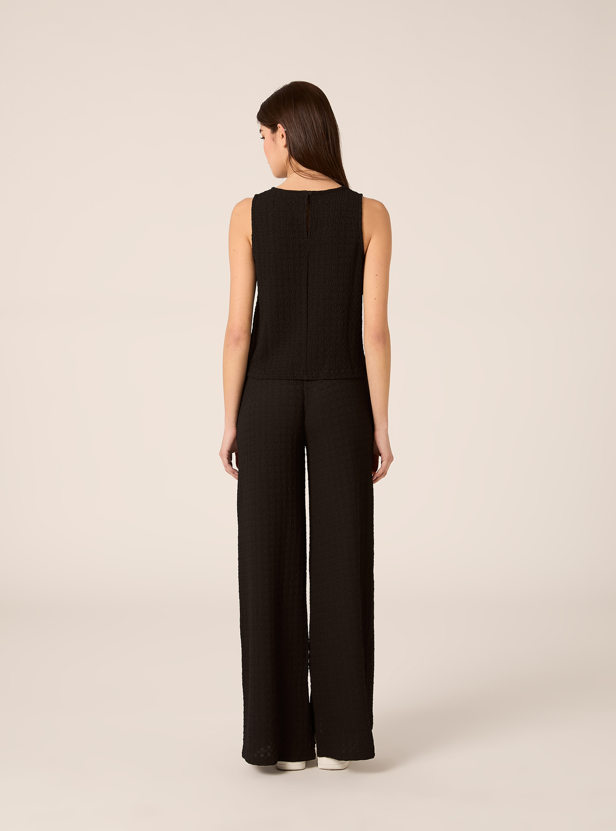 Tanktop aus Waffelstoff, BK1 BLACK