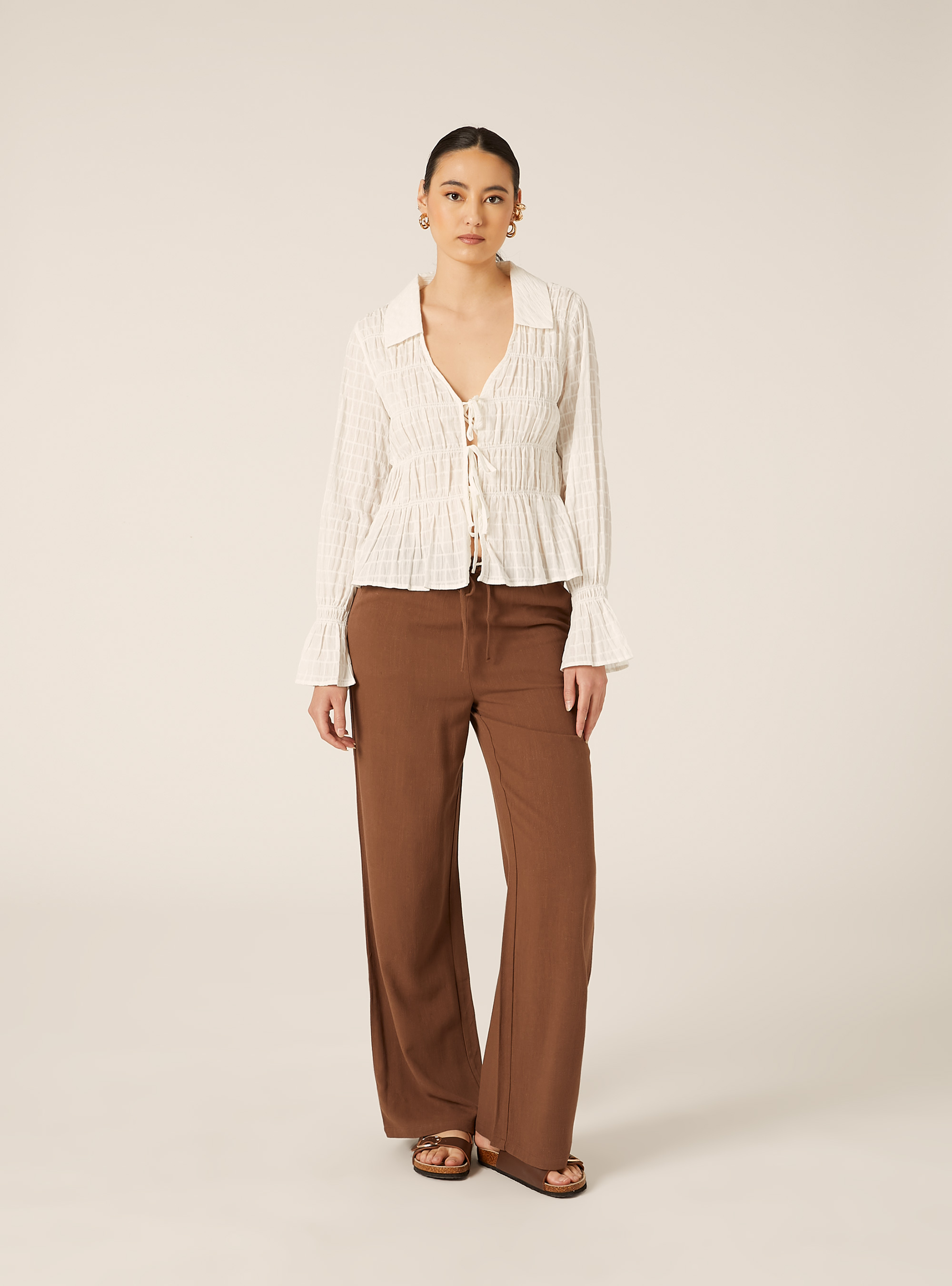 Camisa Boho Chic, WH1 OFF WHITE