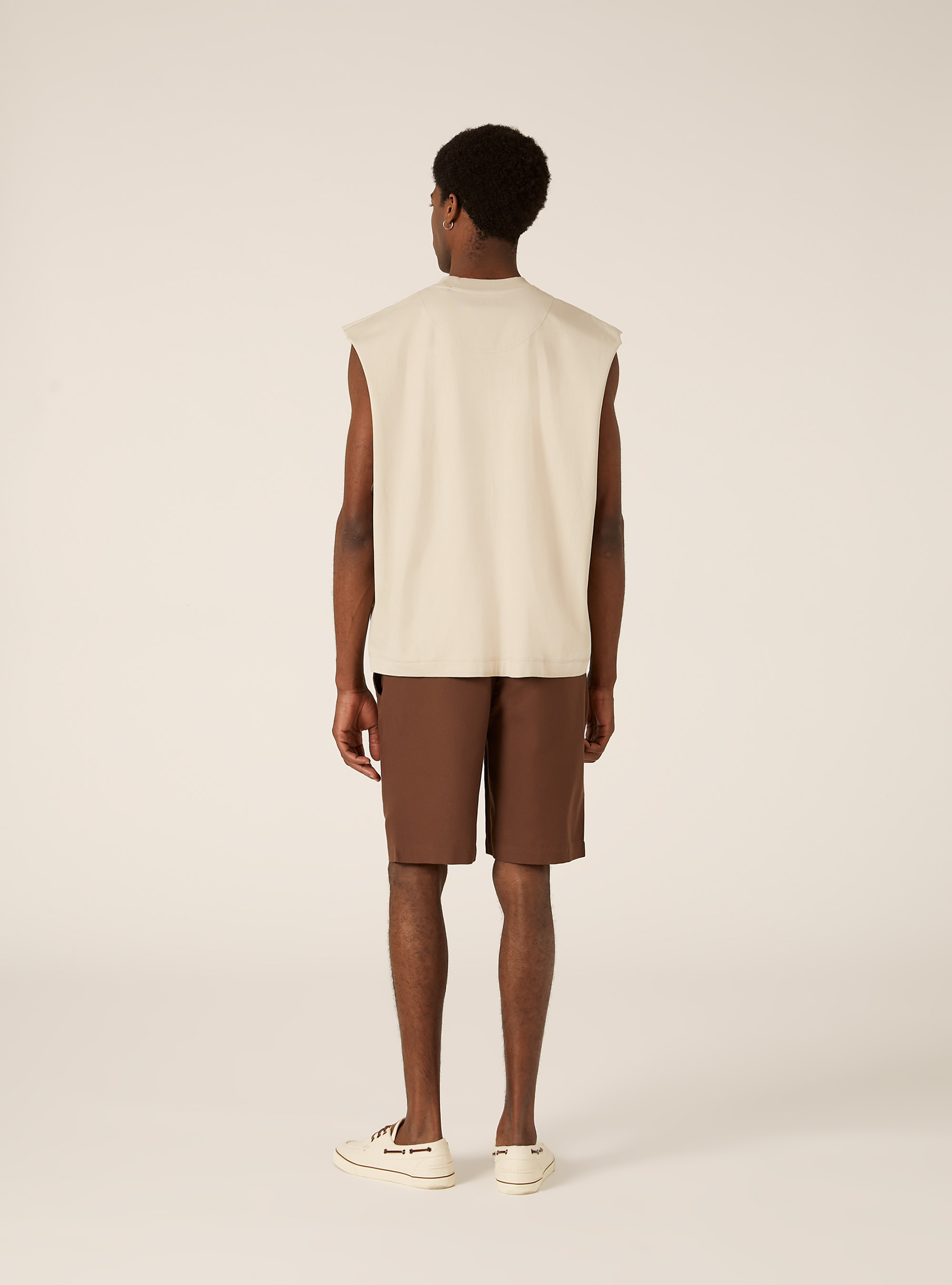 Boxy Fit Tank Top, BG1 BEIGE DARK