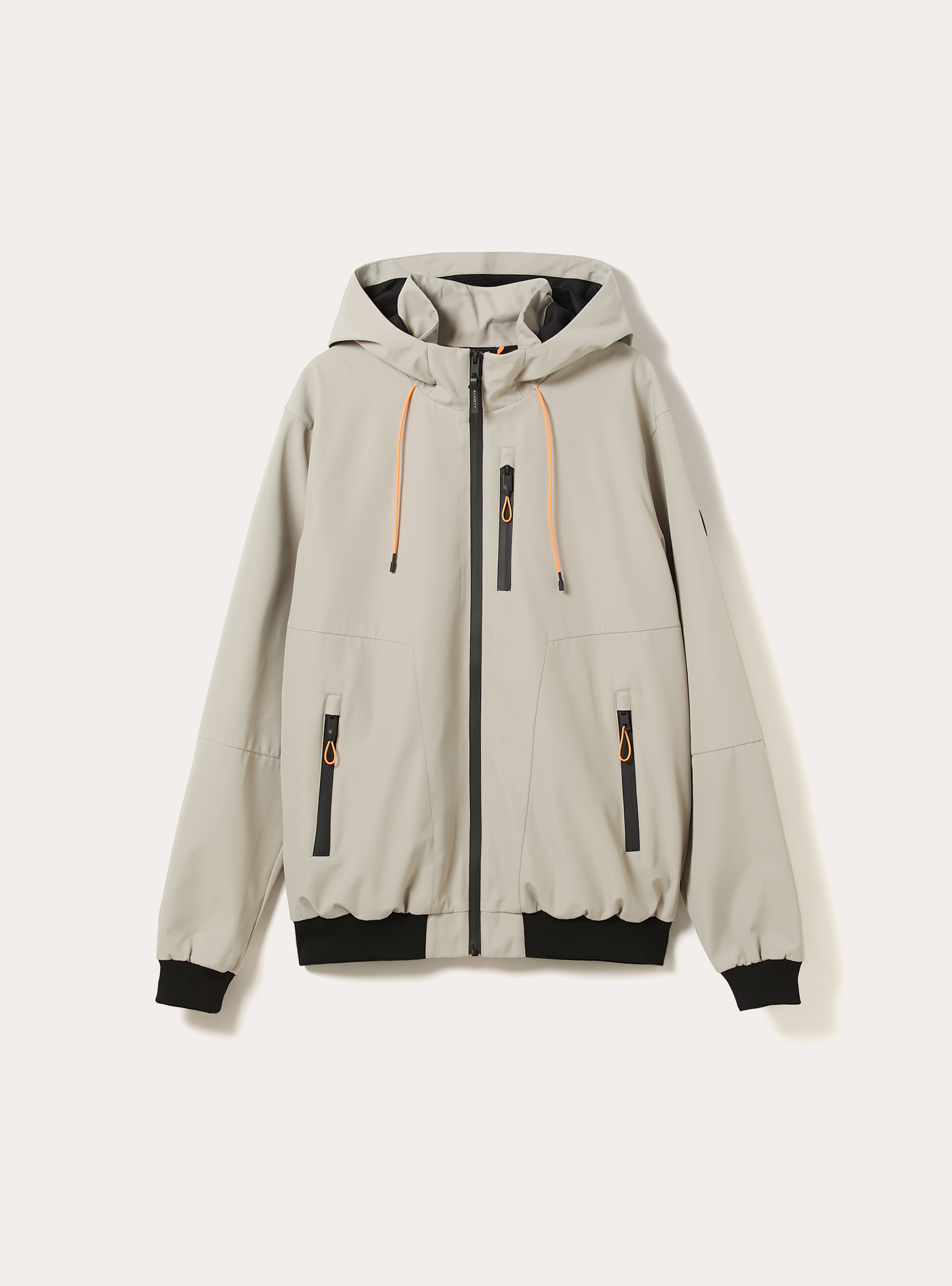 Bomber cortavientos con capucha, CR3 CREAM LIGHT
