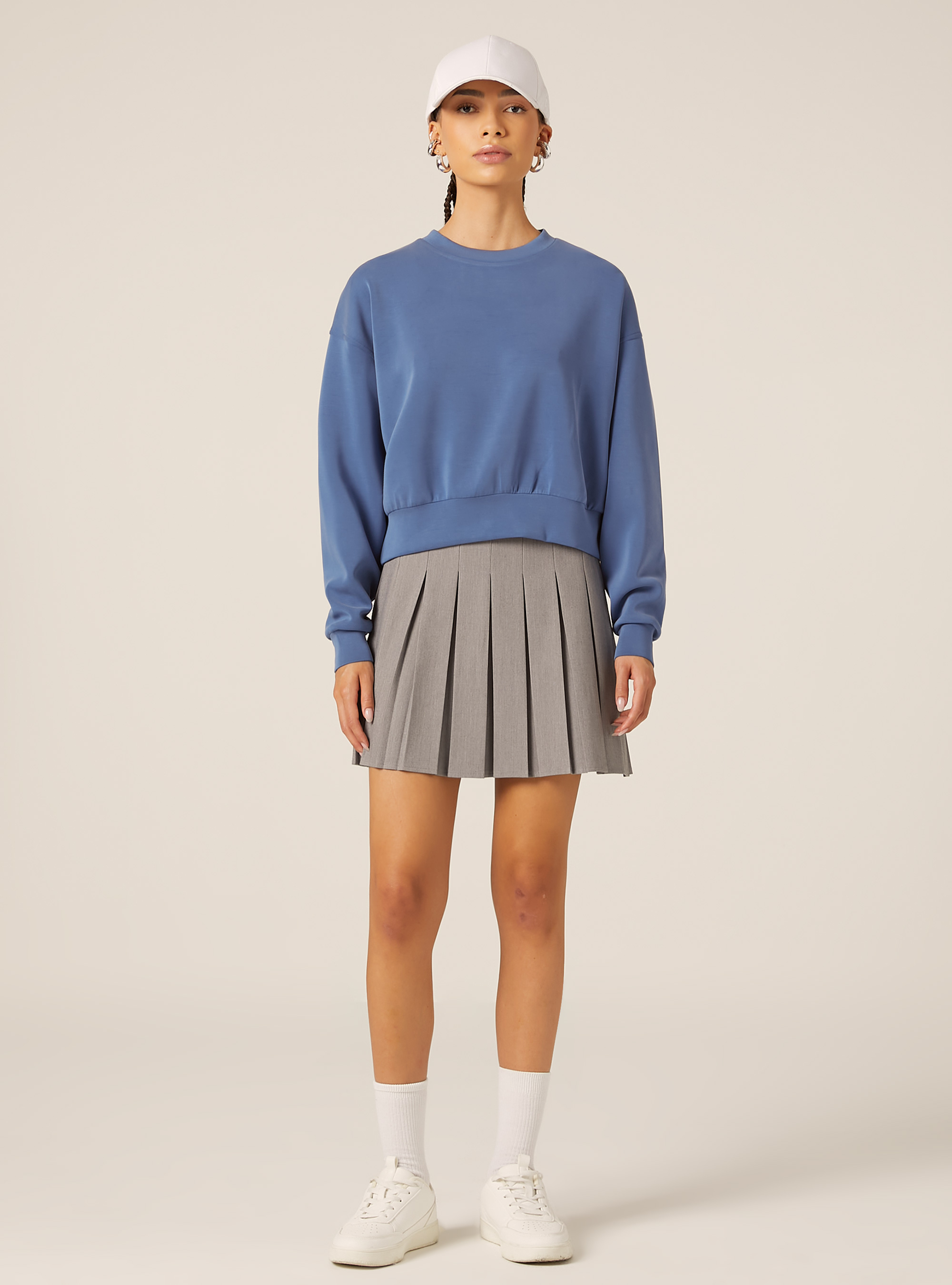 Sweat-shirt doux au toucher, AZ1 AZURE DARK