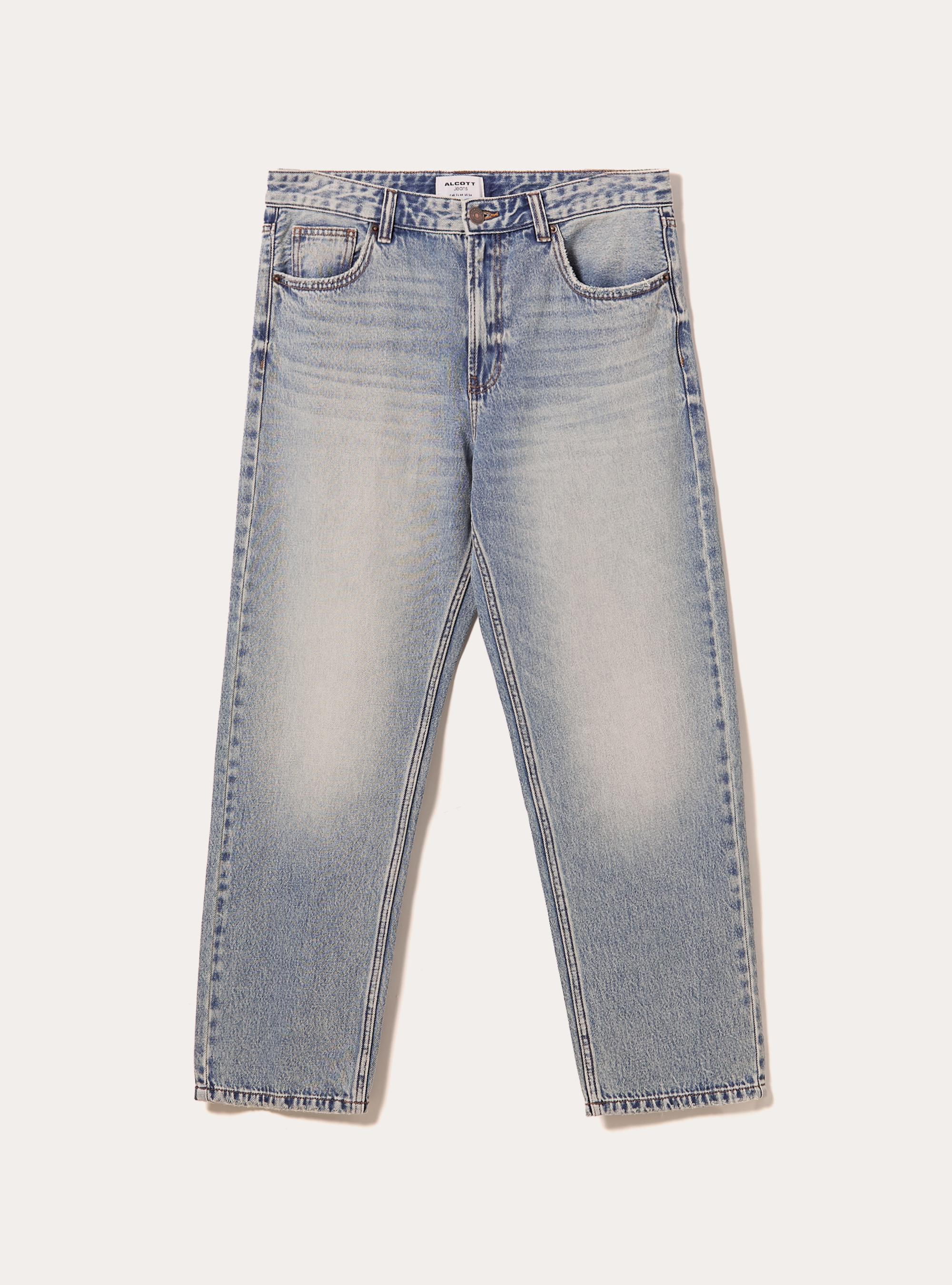Jeans coupe fusel&eacute;e, D005 LIGHT BLUE