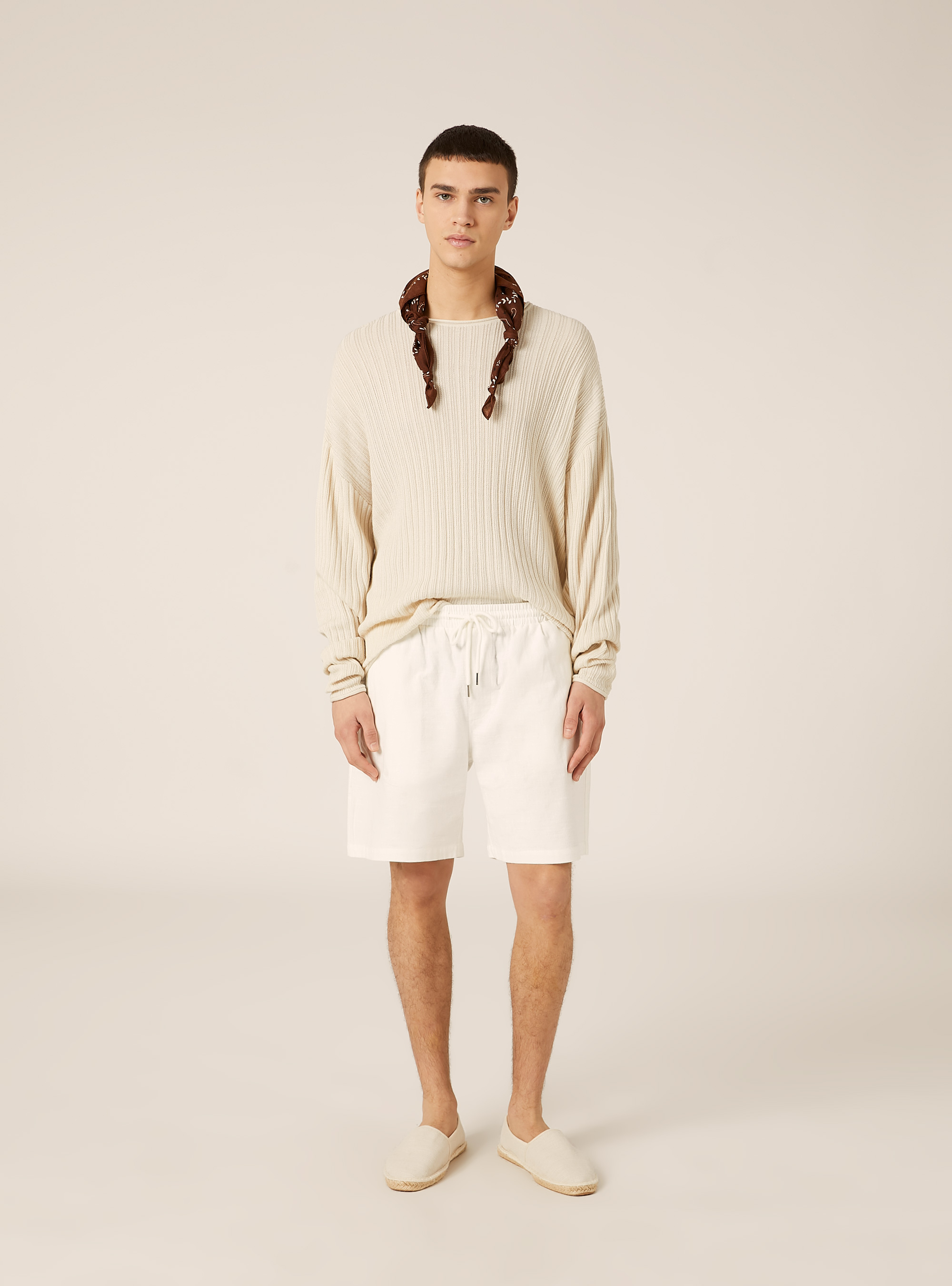 Durchbrochener Pullover aus Baumwolle, CR3 CREAM LIGHT