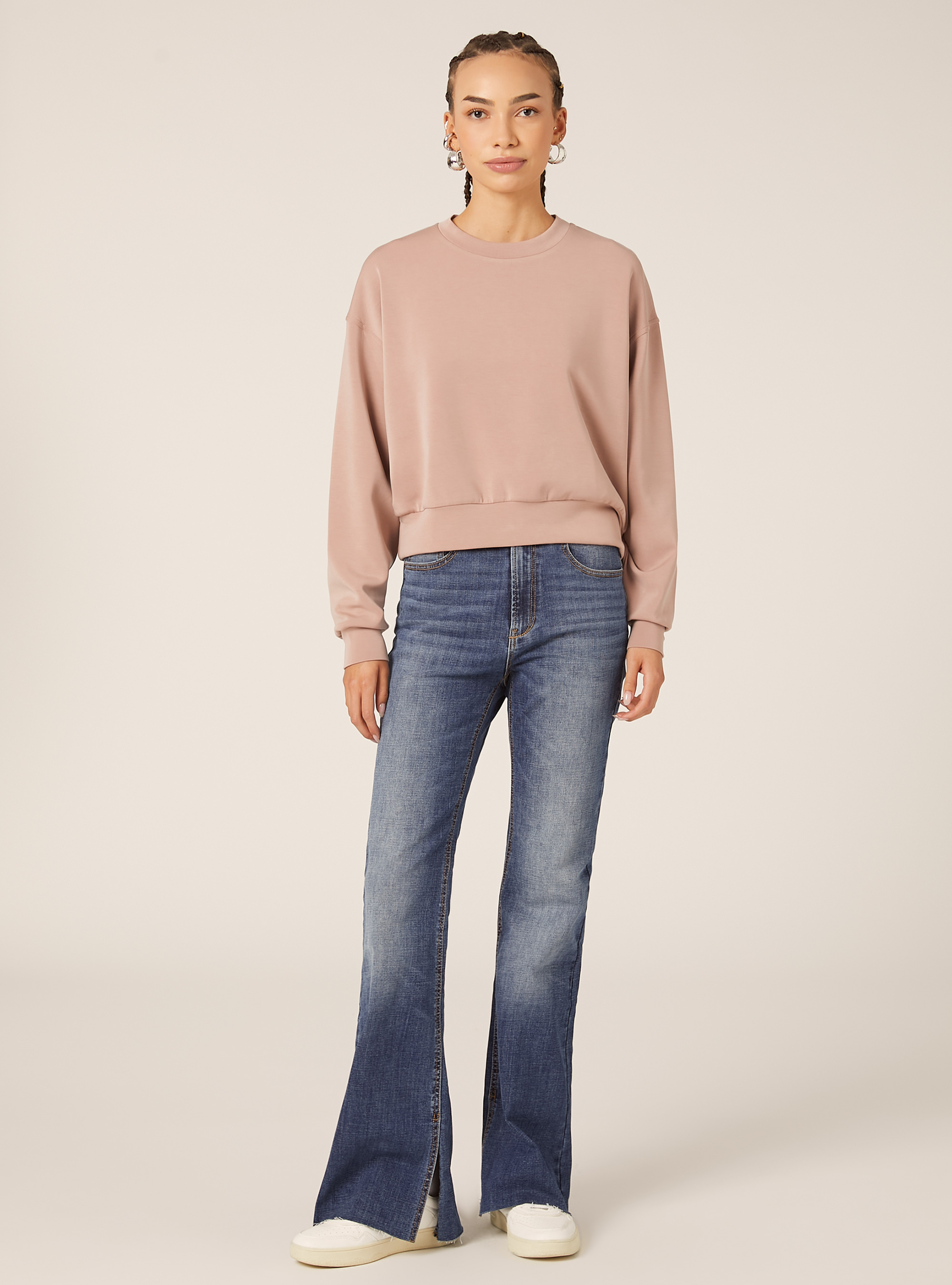 Sweat-shirt doux au toucher, PK2 PINK MEDIUM