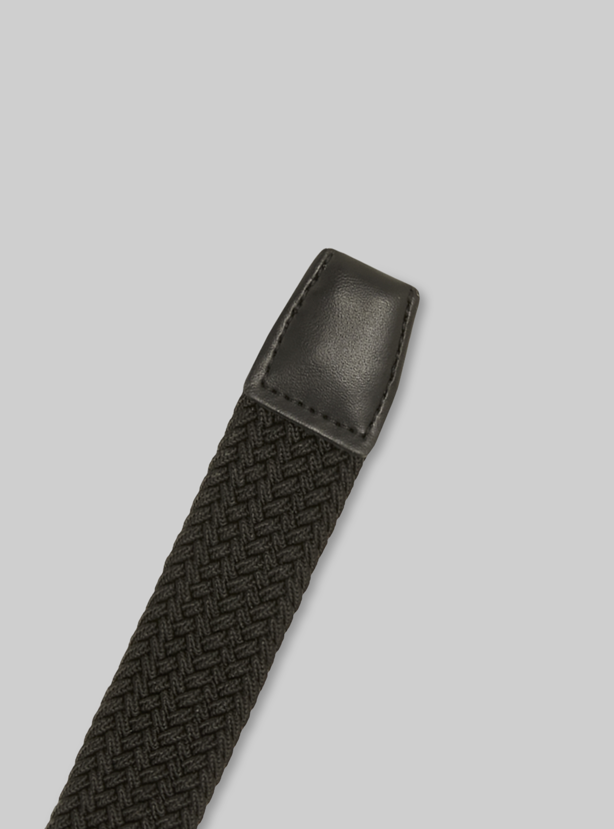 Ceinture tress&eacute;e &eacute;lastique, BK1 BLACK