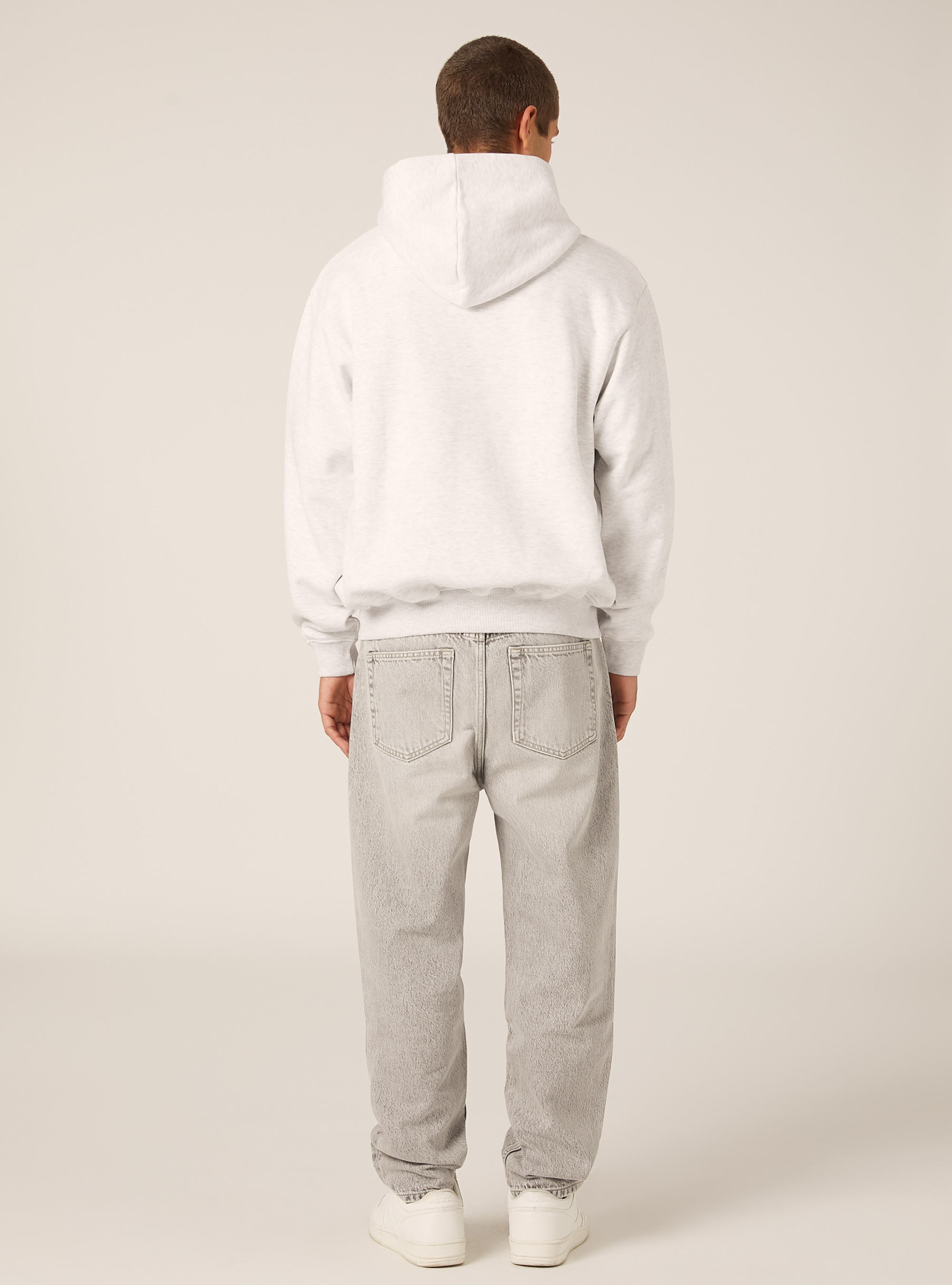 Sweat-shirt zipp&eacute; &agrave; capuche coupe boxy, MGY3 GREY MEL LIGHT