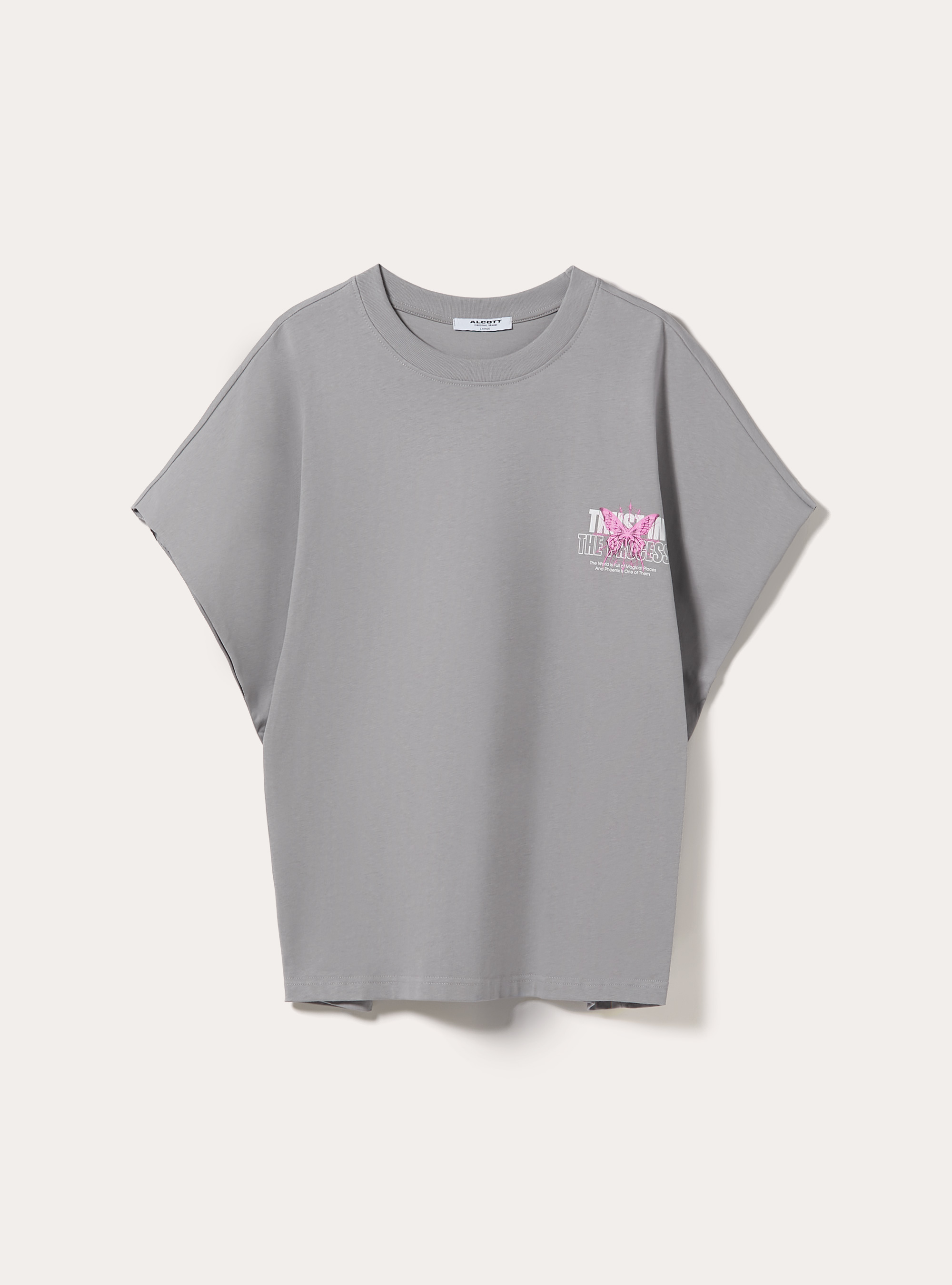 Bedrucktes Boxy-Tanktop, GY2 GREY MEDIUM