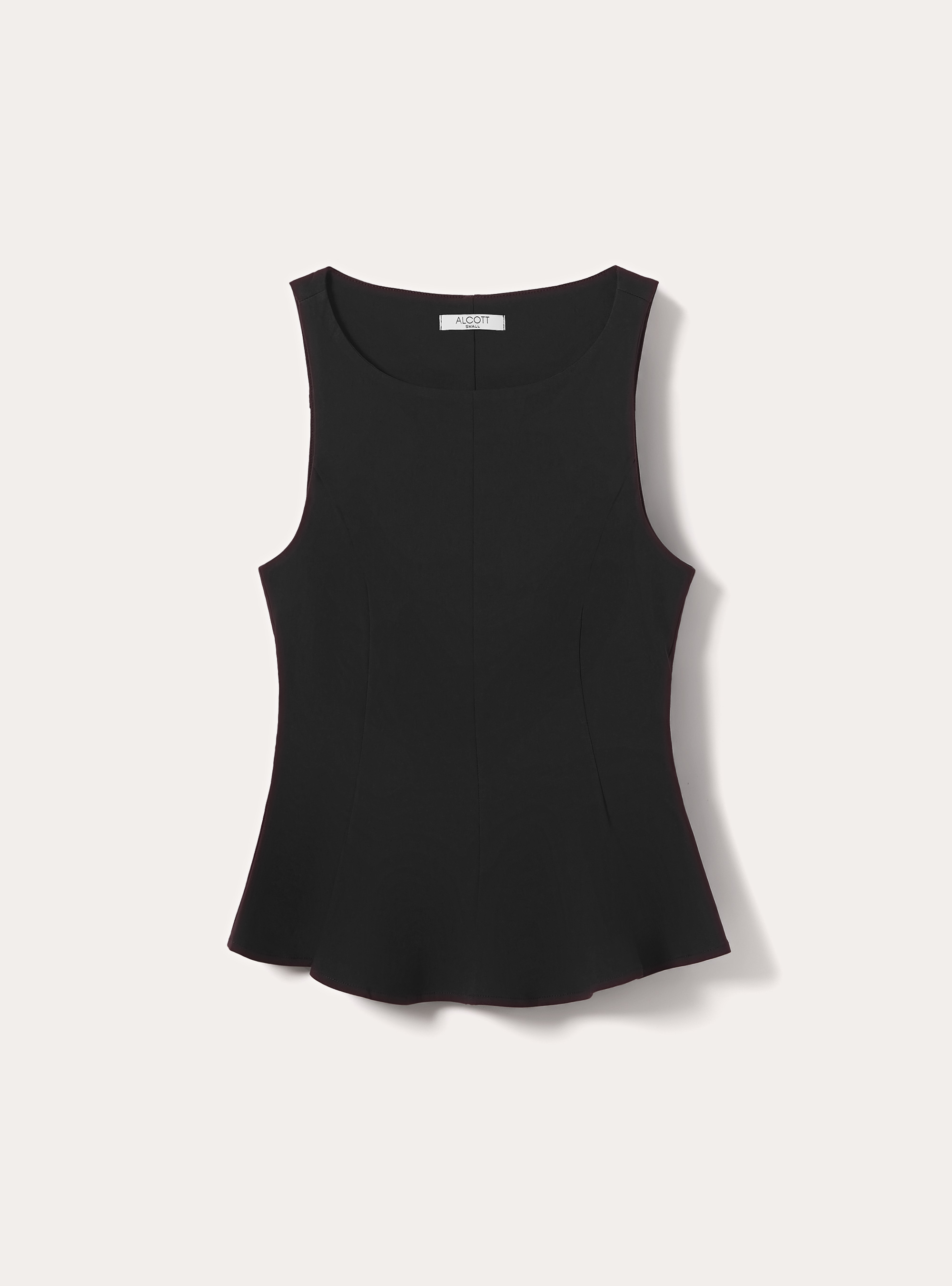 Flared top with ruffles, BK1 BLACK