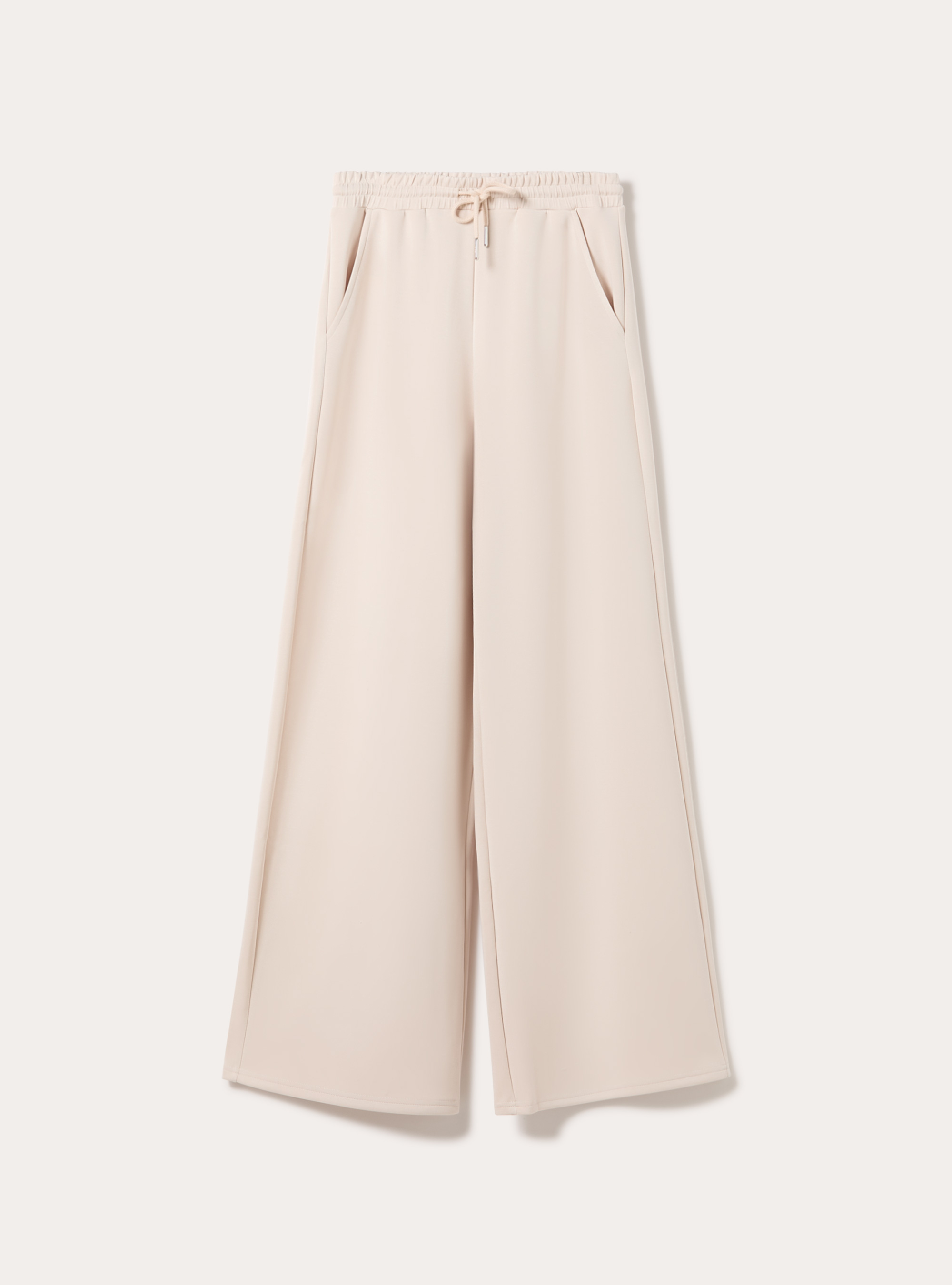 Jogger wide leg soft touch, CREMA CHIARO