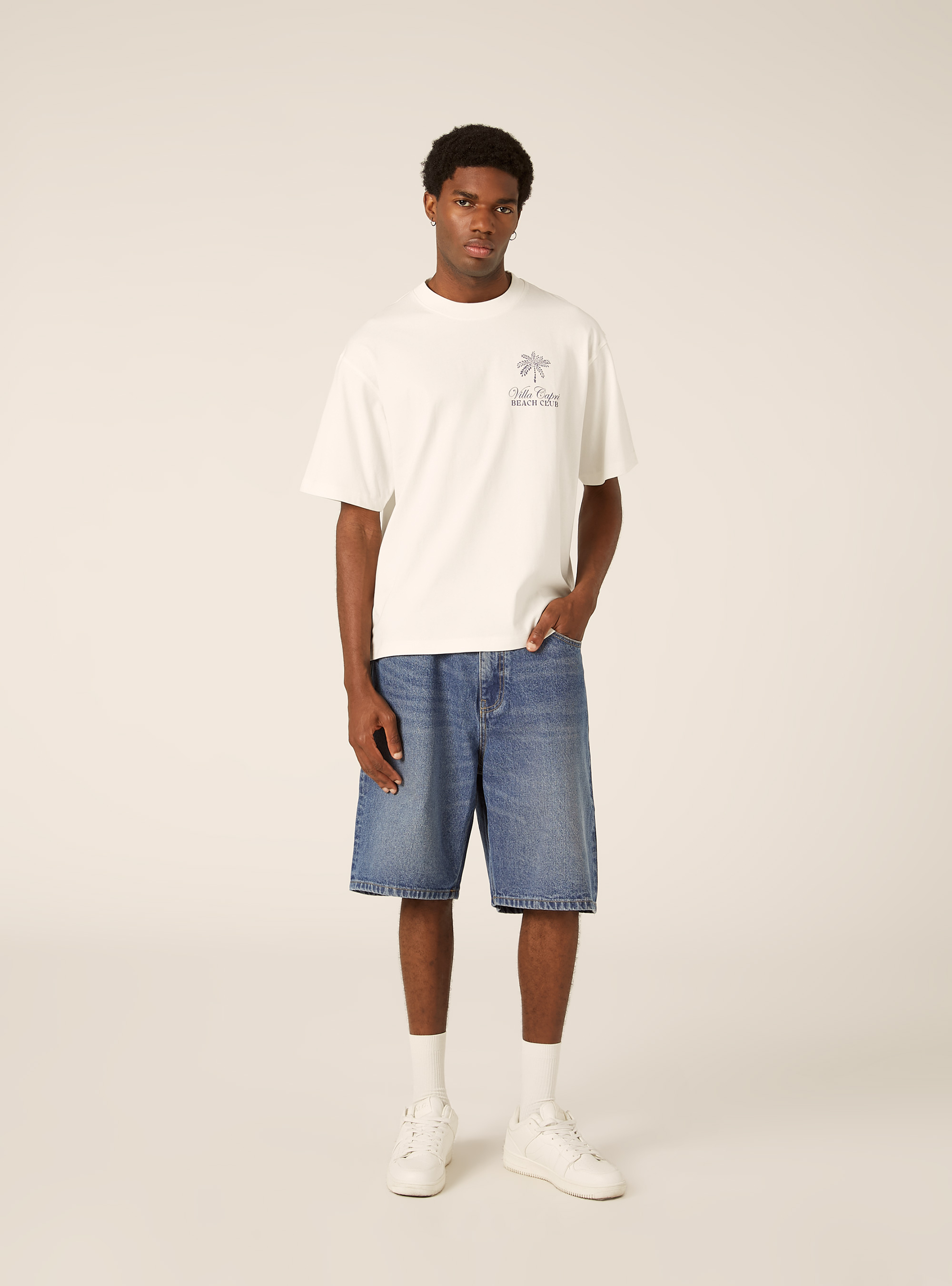 Boxy Fit T-Shirt Capri Amore Mio, WH2 WHITE